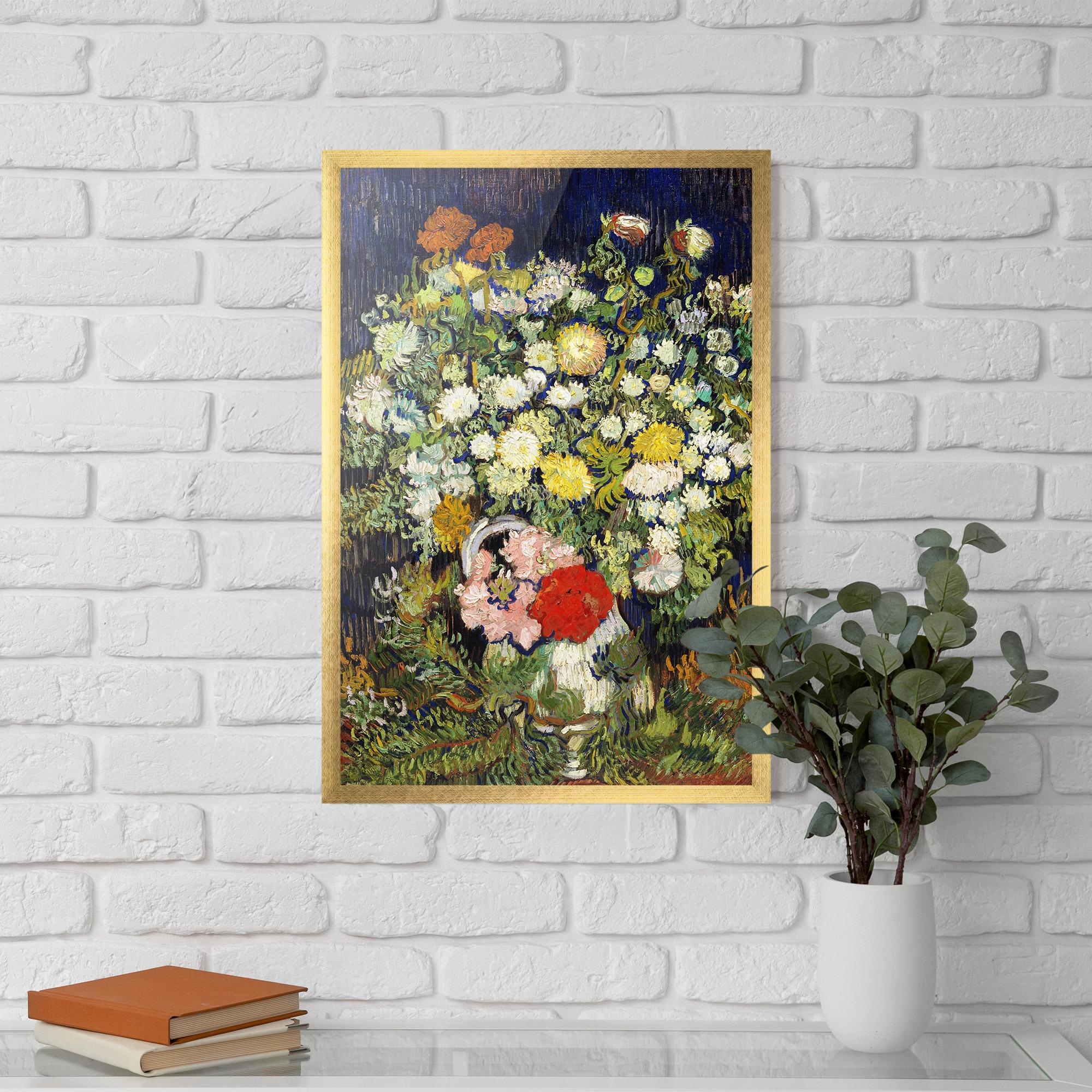 Рамкиран постер Flowers Van Gogh mockup 5
