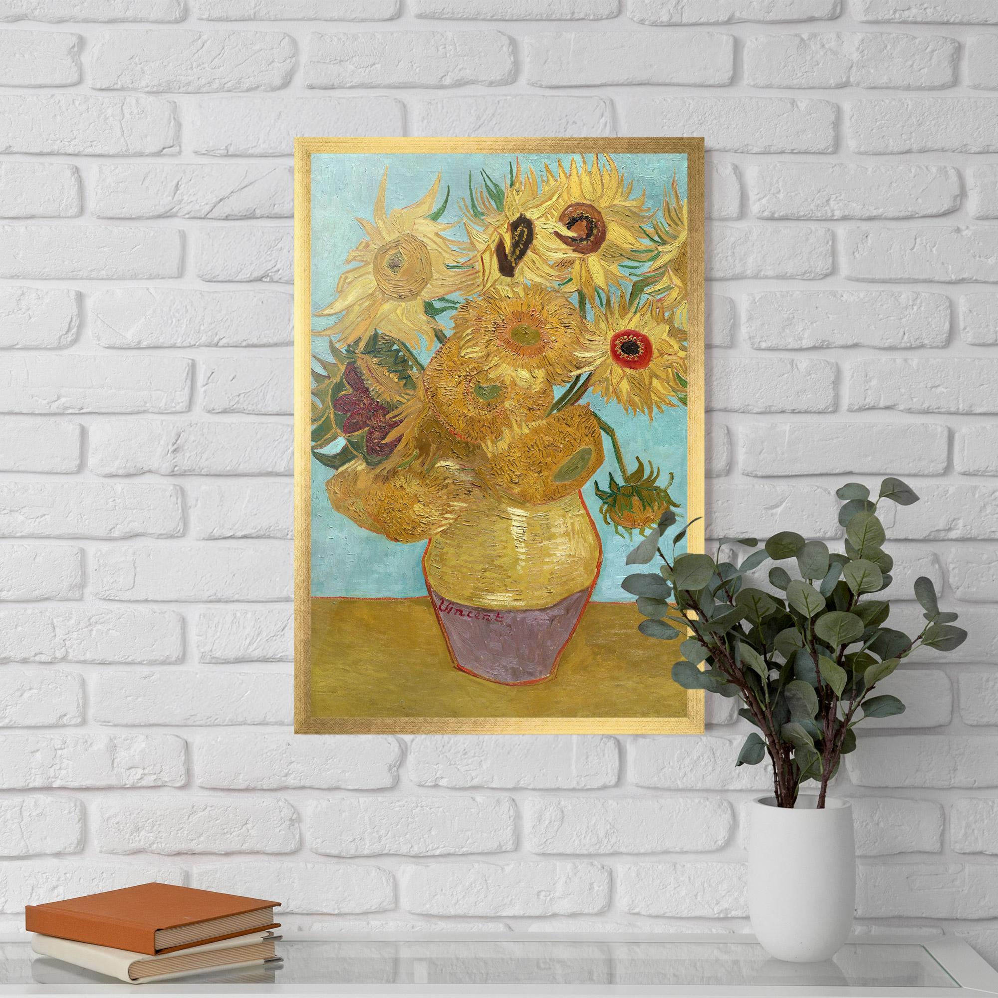 Рамкиран постер Twelve Sunflowers mockup 5