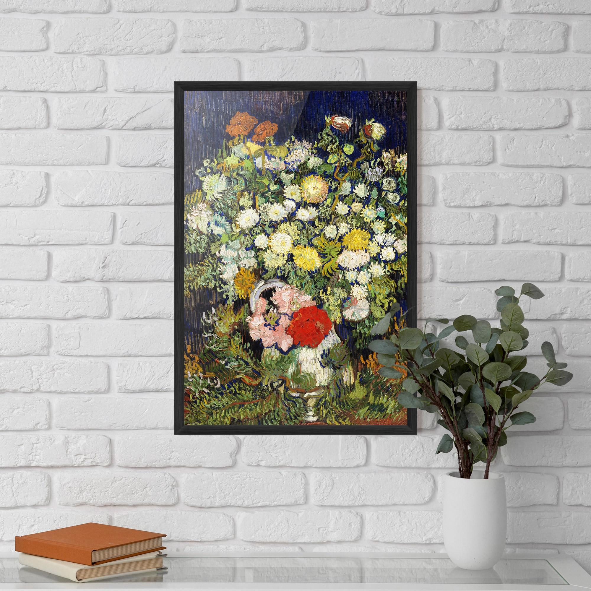 Рамкиран постер Flowers Van Gogh mockup 5