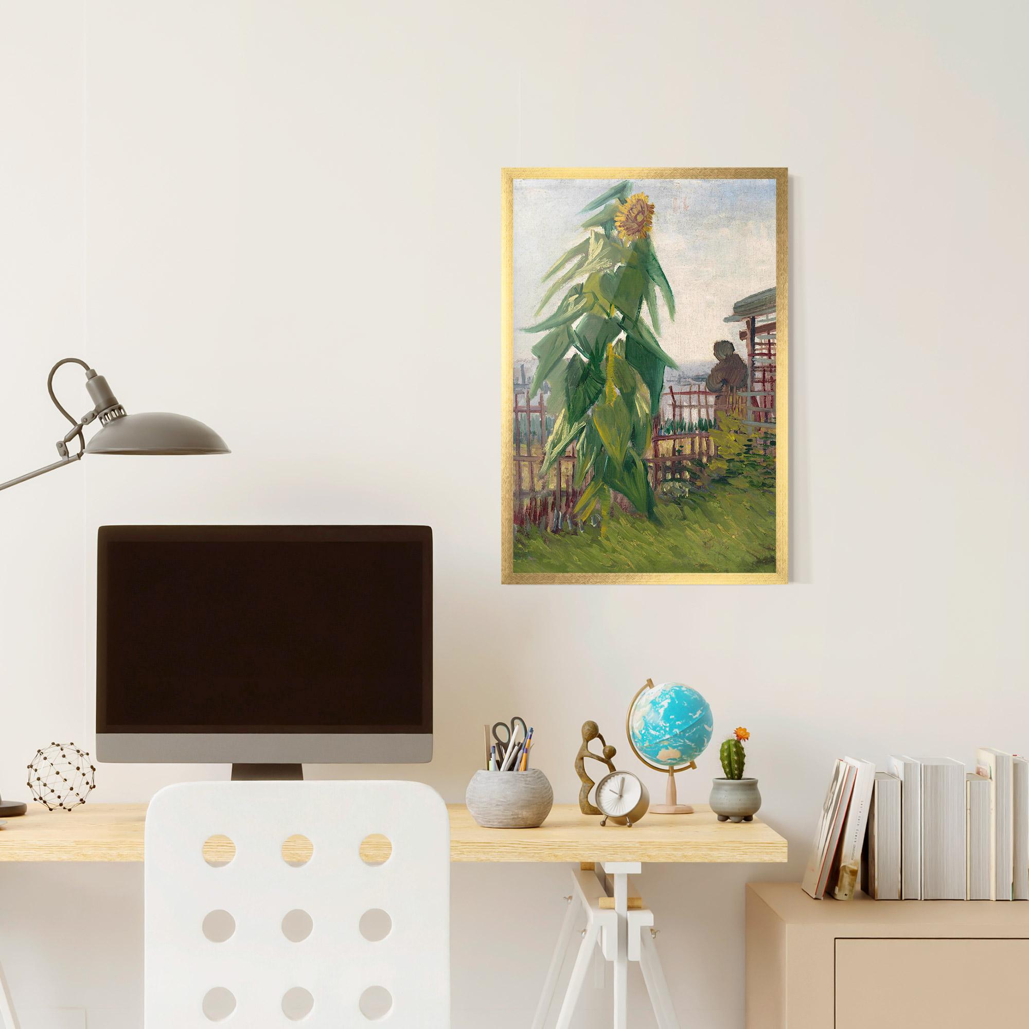 Рамкиран постер Allotment With Sunflower mockup 6