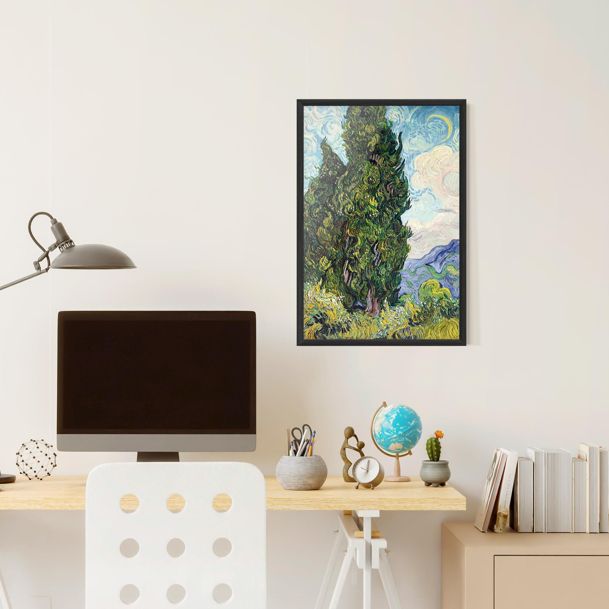 Рамкиран постер Cypresses mockup 6