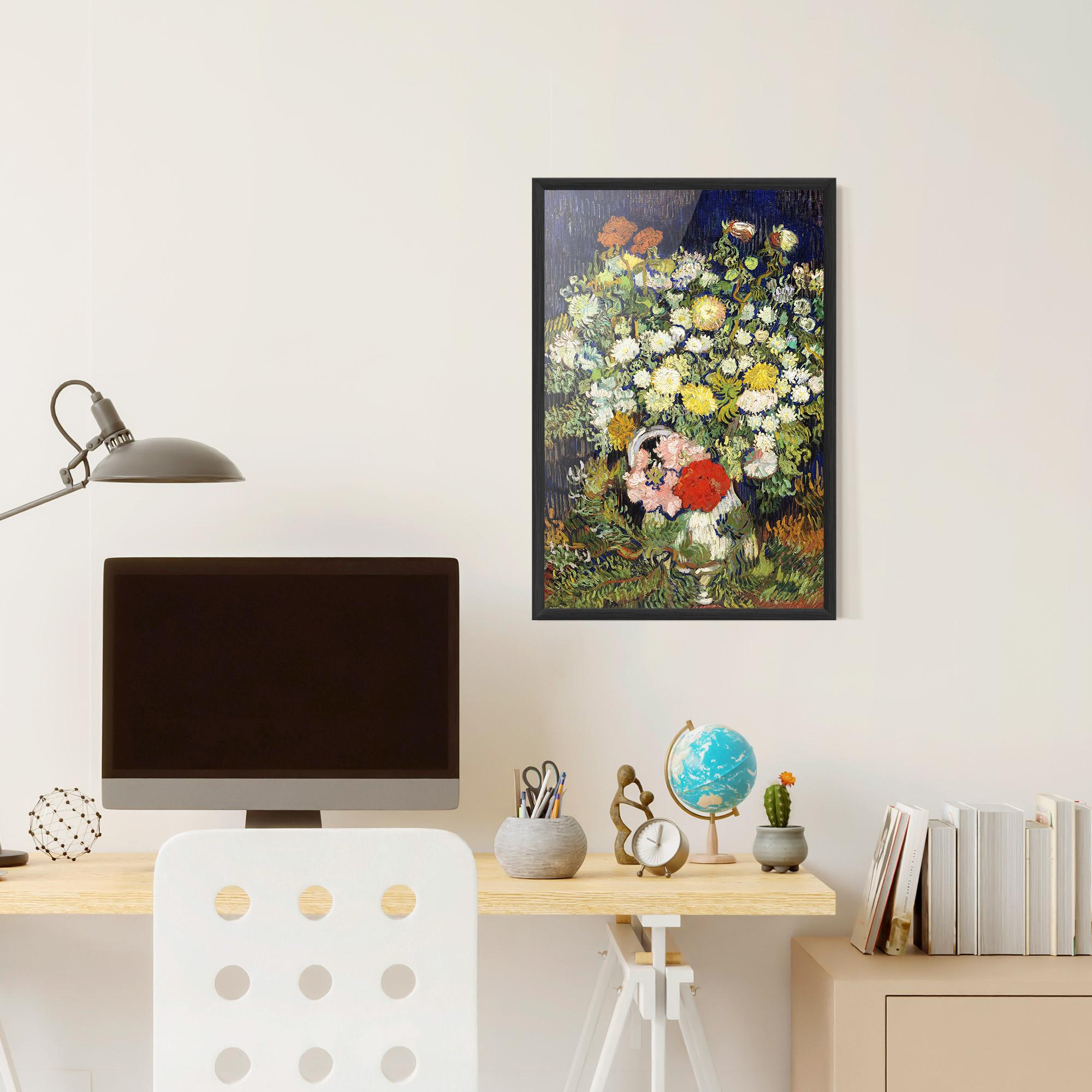 Рамкиран постер Flowers Van Gogh mockup 6