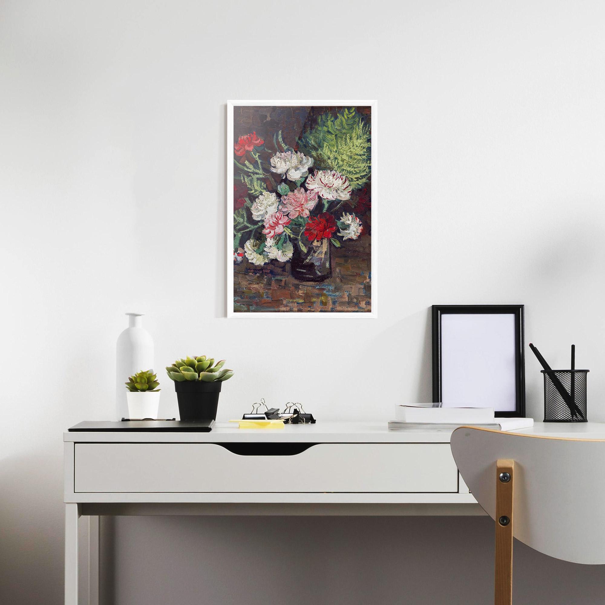 Рамкиран постер Vase With Carnations mockup 7