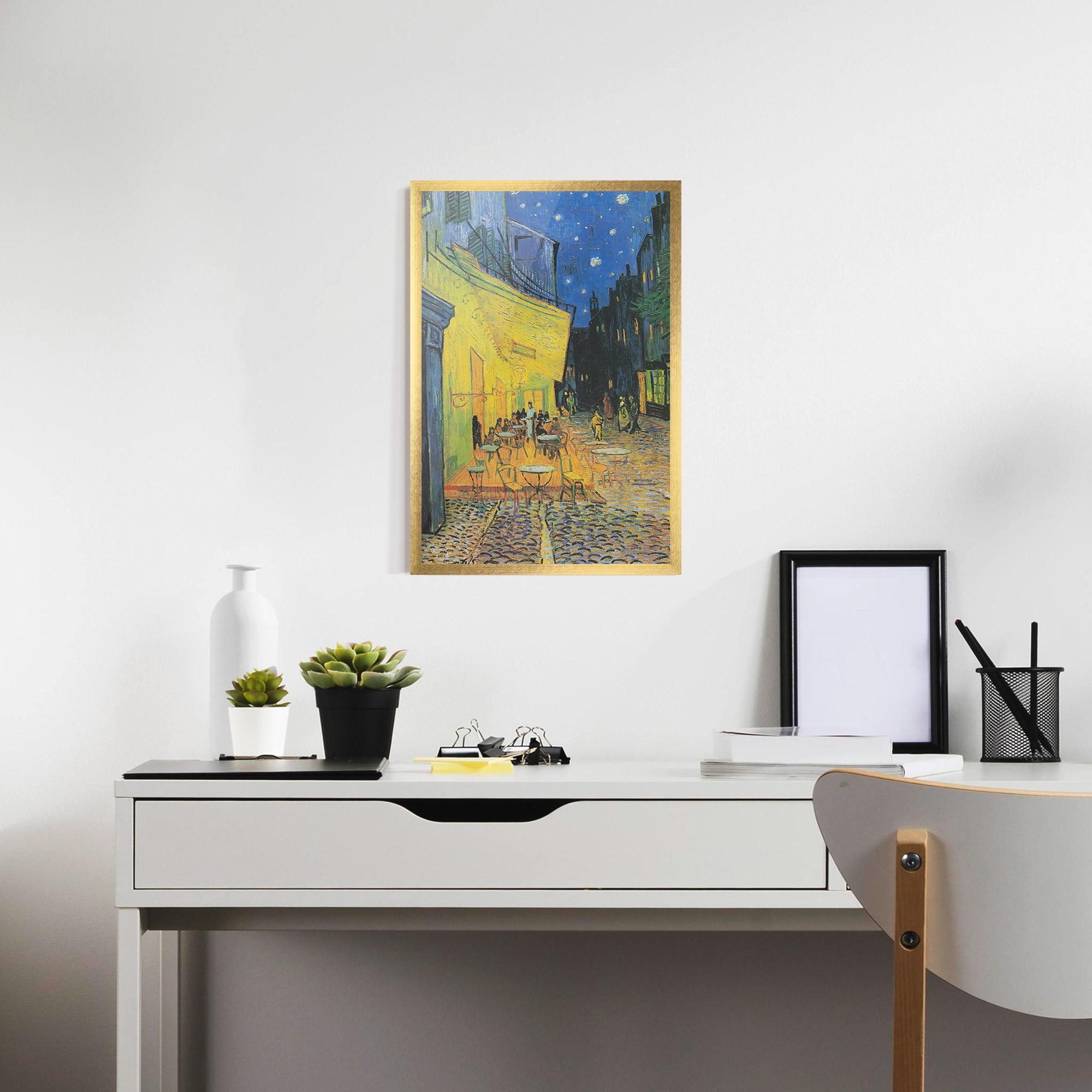 Рамкиран постер Cafe Terrace At Night mockup 7