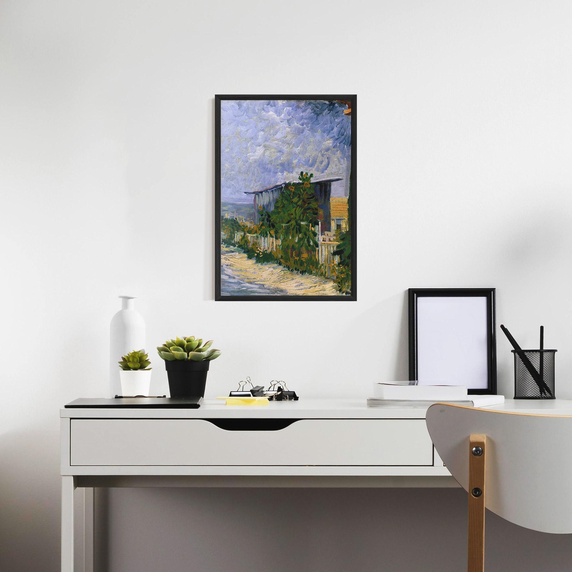 Рамкиран постер Shelter On Montmartre mockup 7