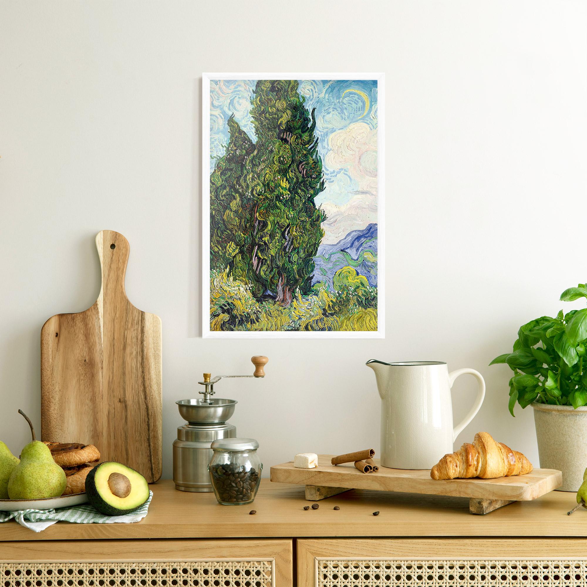 Рамкиран постер Cypresses mockup 8