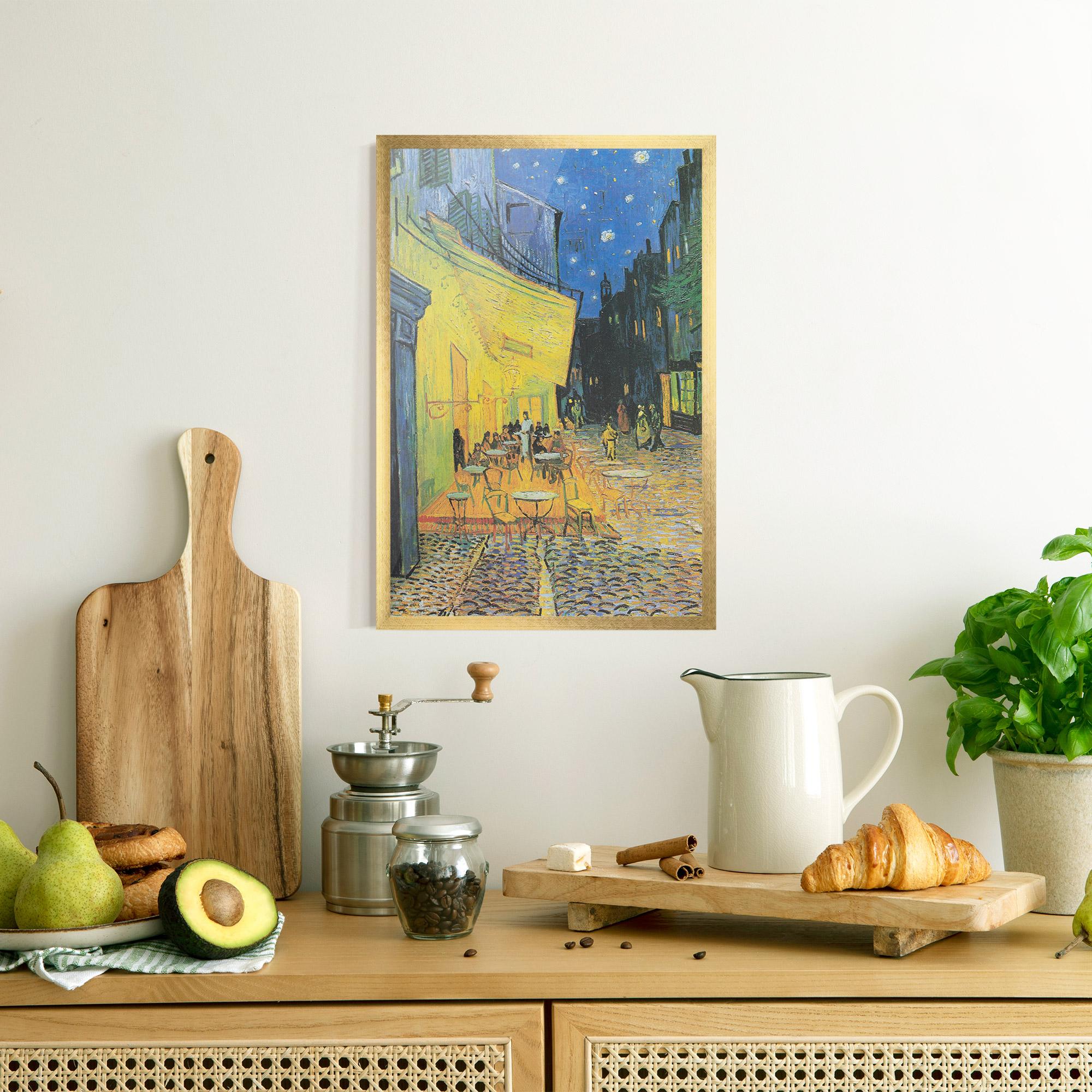 Рамкиран постер Cafe Terrace At Night mockup 8