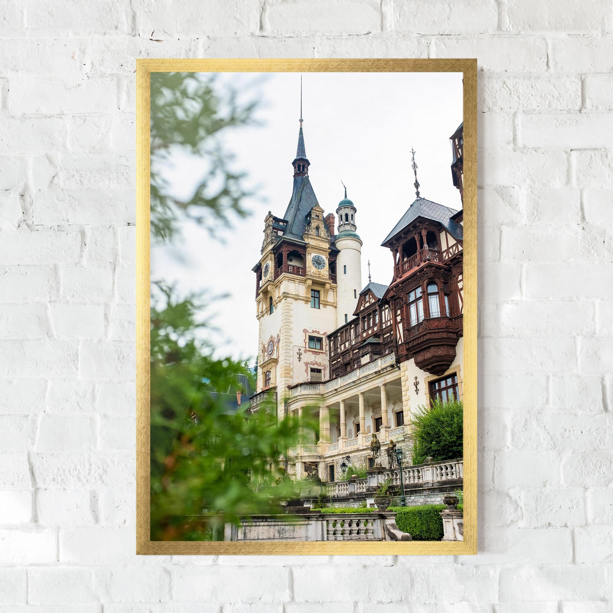 Рамкиран постер Peles Castle Romania mockup 0