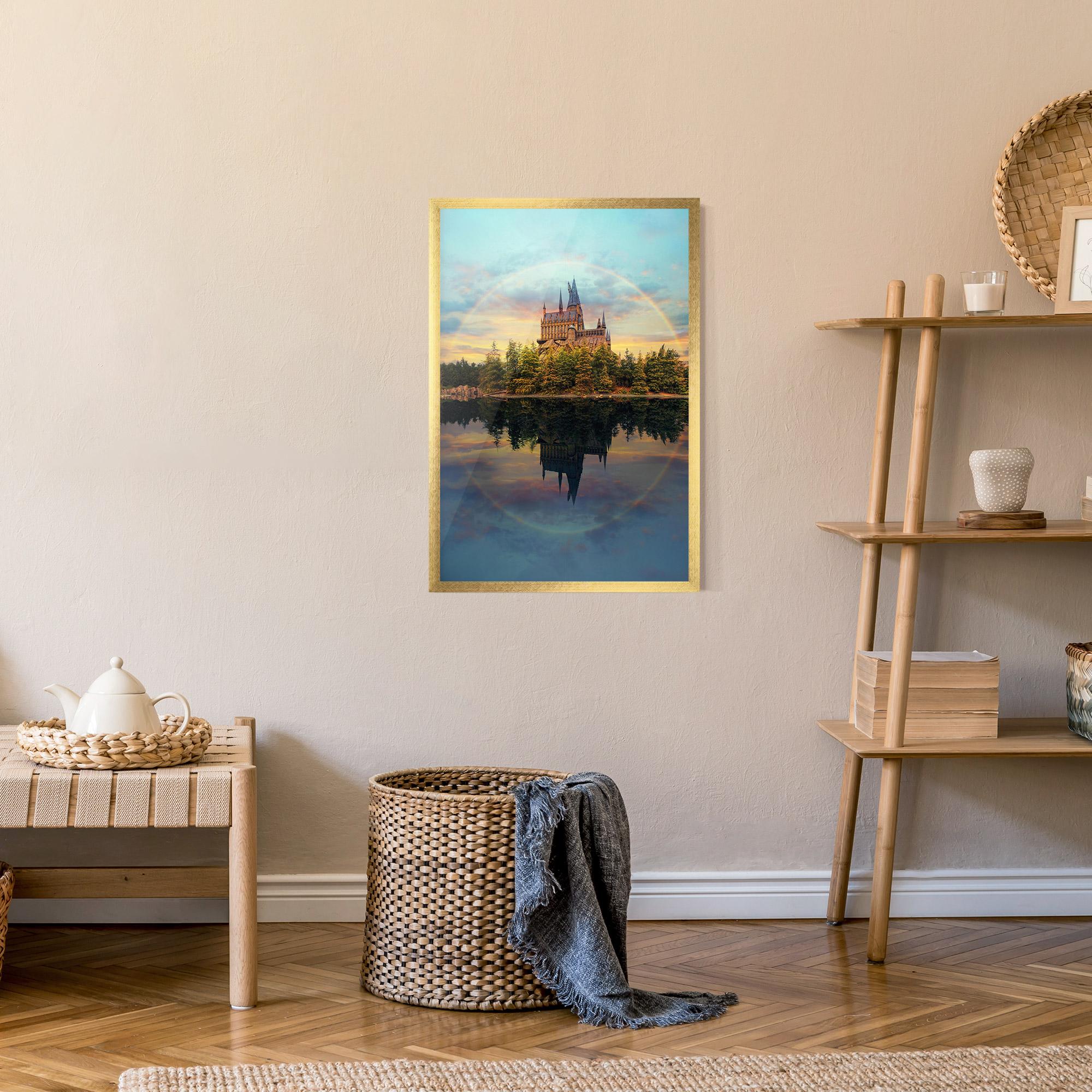 Рамкиран постер Hogwarts Castle mockup 9