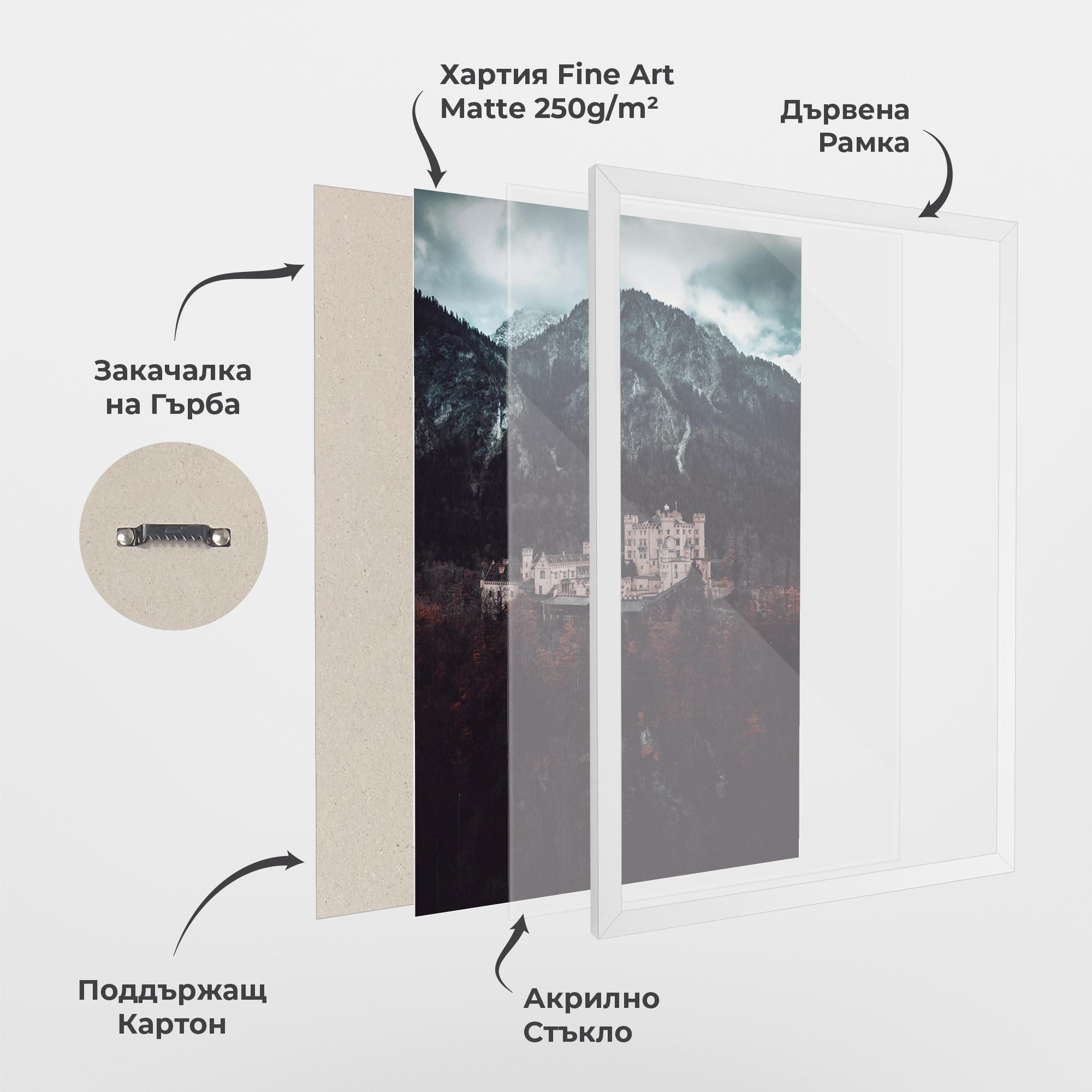 Рамкиран постер Forest Castle mockup 1