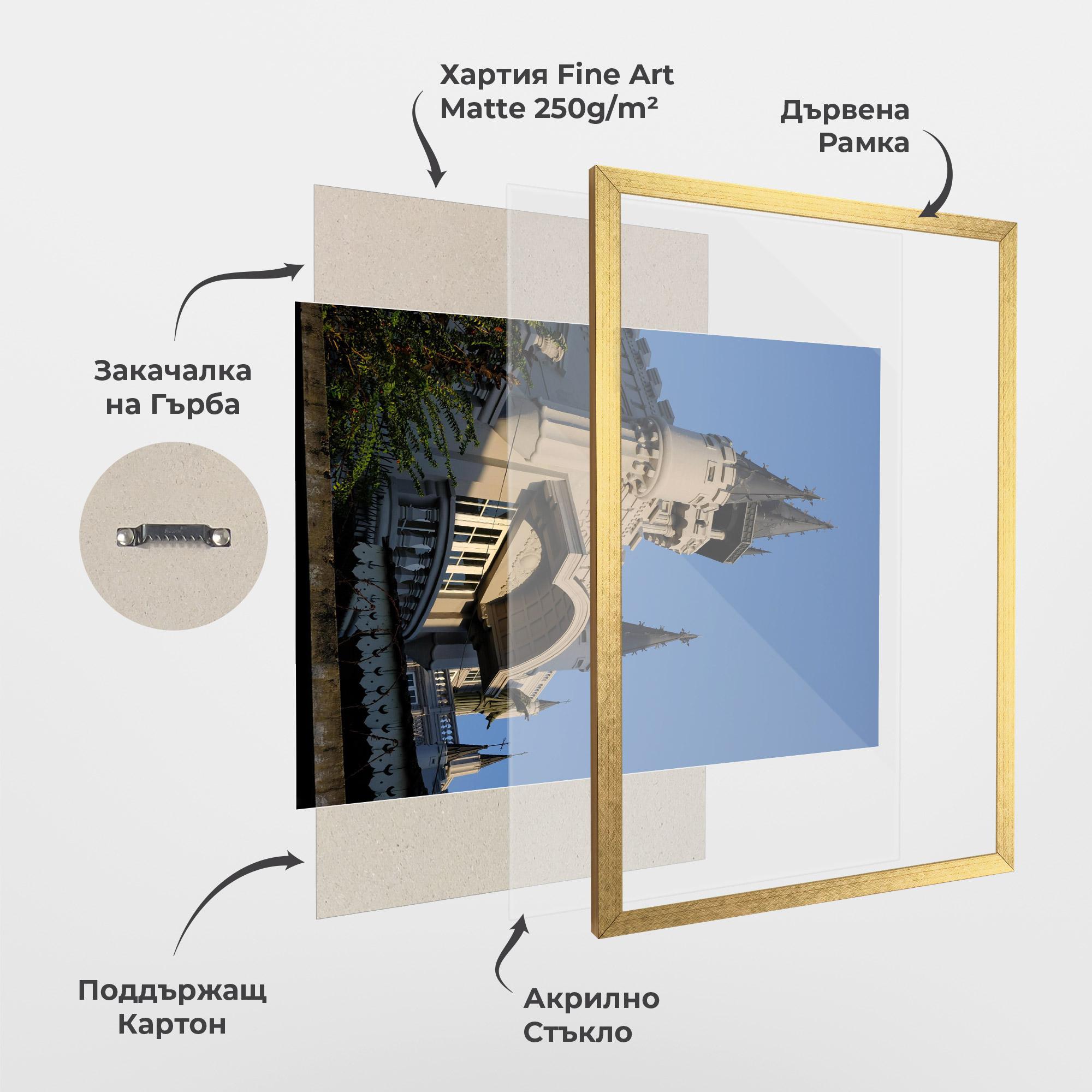 Рамкиран постер Castle Blue mockup 1