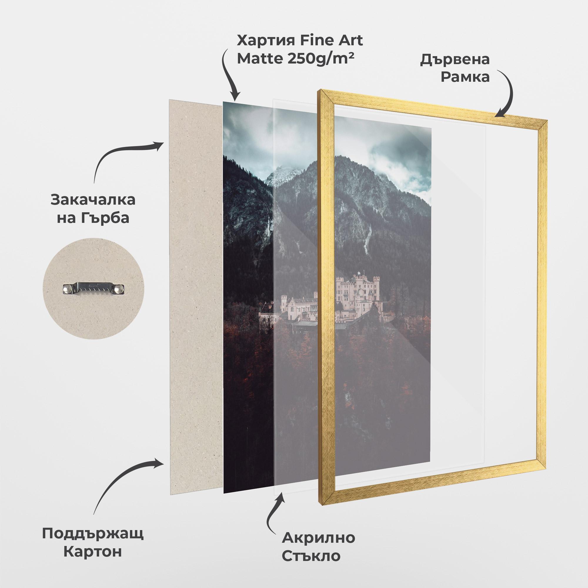 Рамкиран постер Forest Castle mockup 1