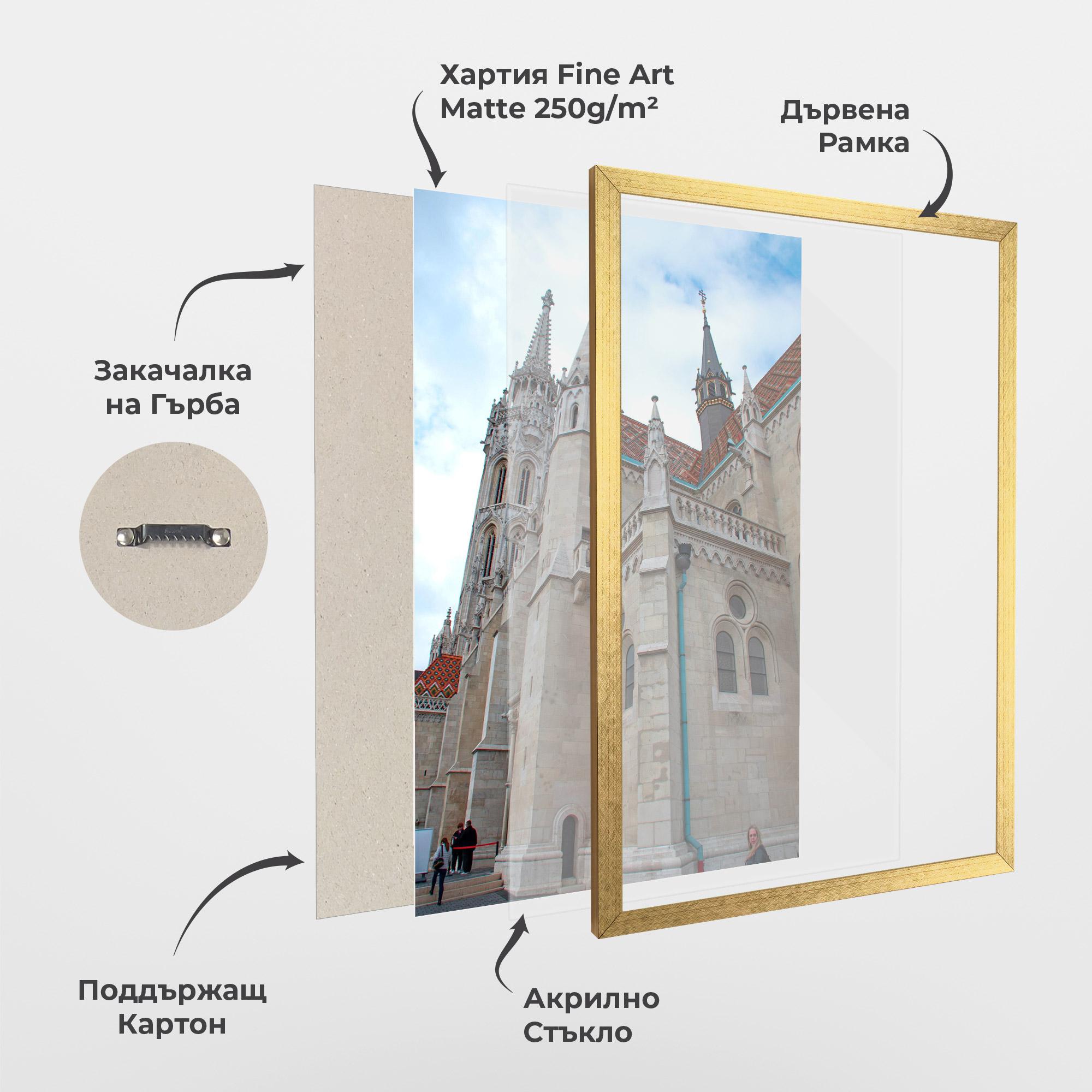 Рамкиран постер Old Building mockup 1