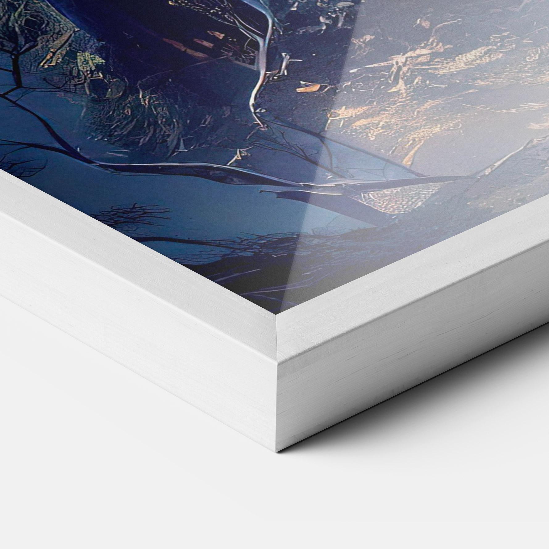 Рамкиран постер Blue Art Castle mockup 3