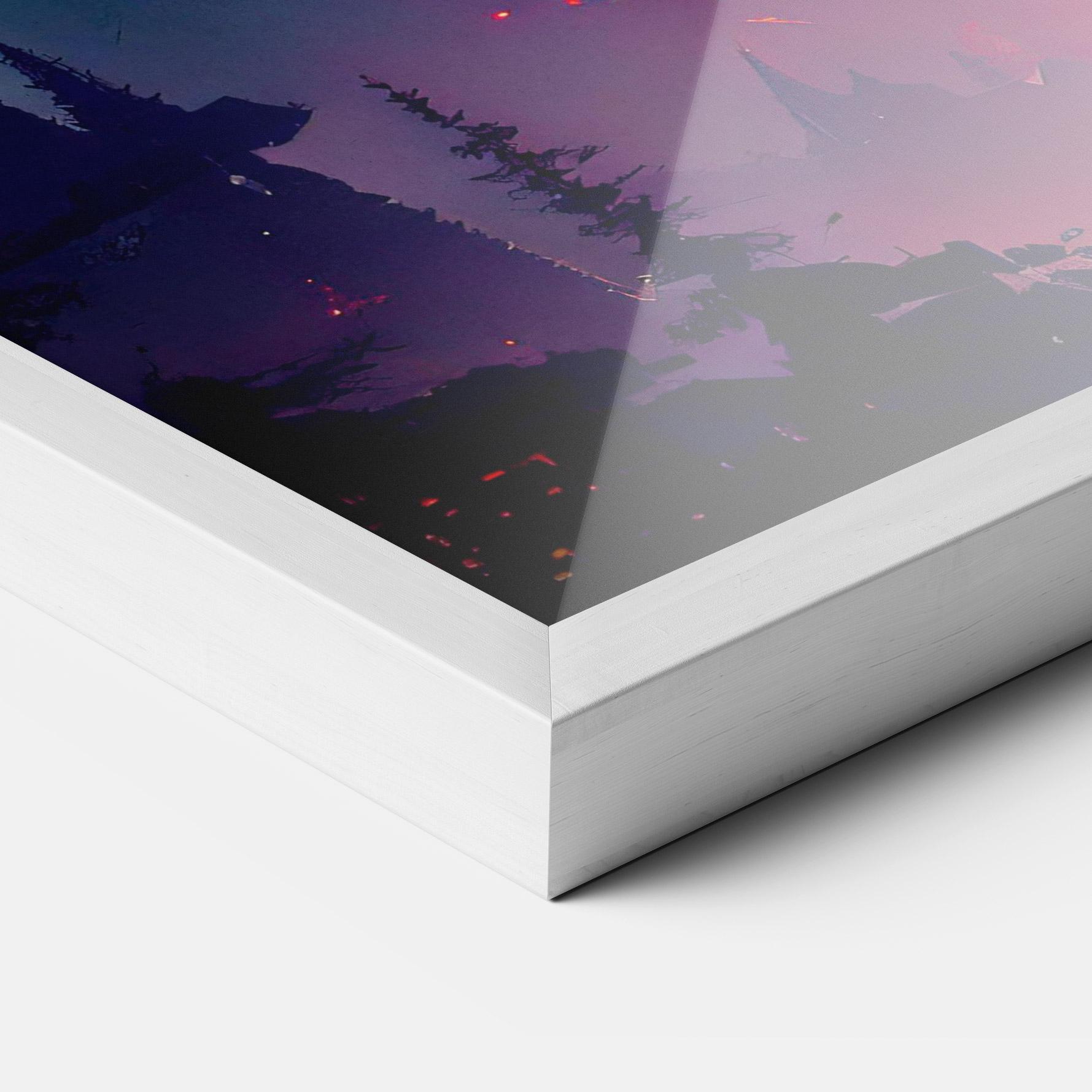 Рамкиран постер Purple Orange Castle mockup 3