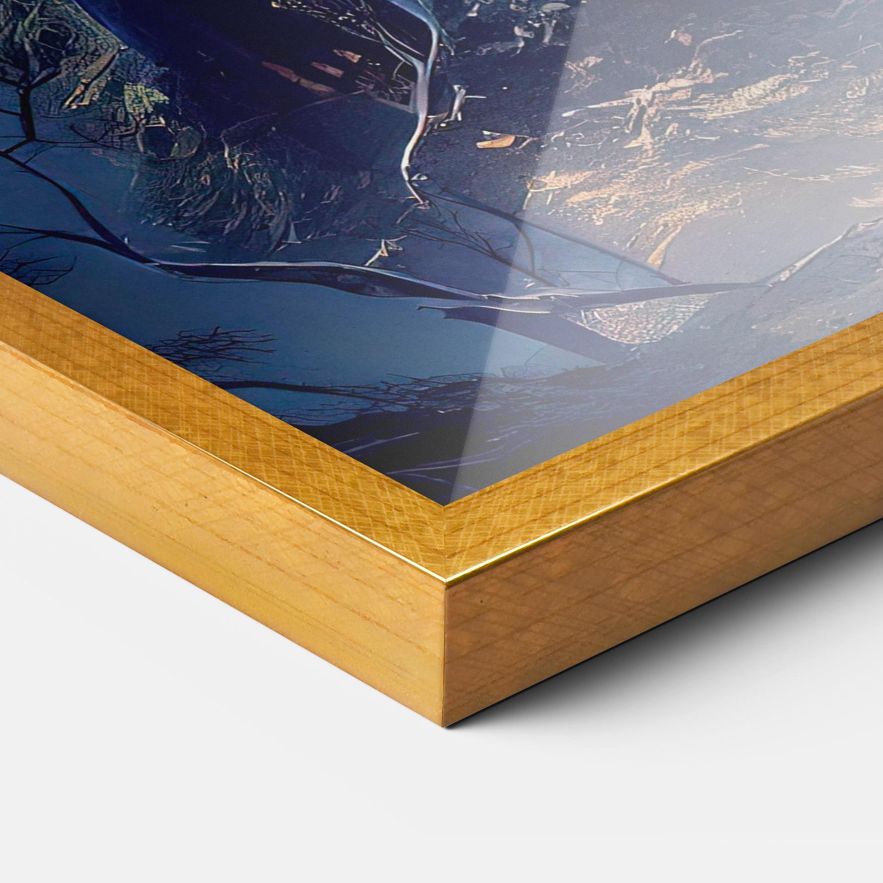 Рамкиран постер Blue Art Castle mockup 3