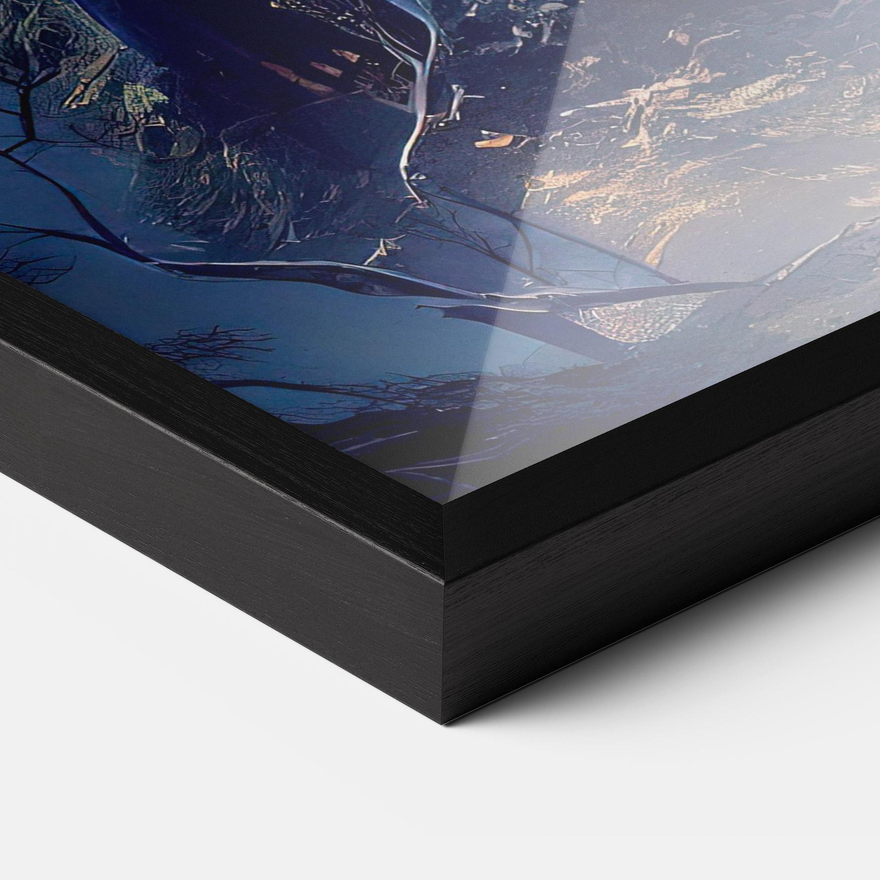 Рамкиран постер Blue Art Castle mockup 3