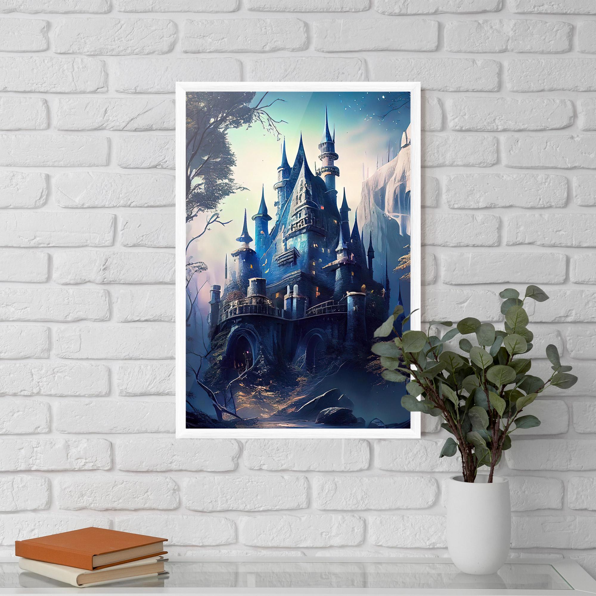 Рамкиран постер Blue Art Castle mockup 5