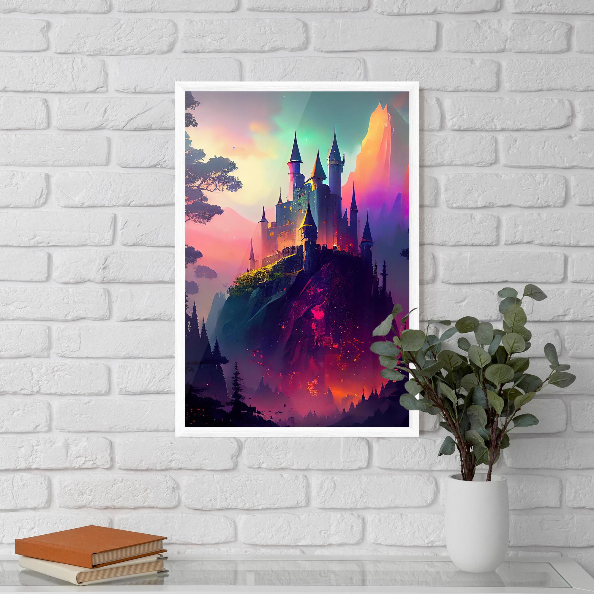 Рамкиран постер Purple Orange Castle mockup 5