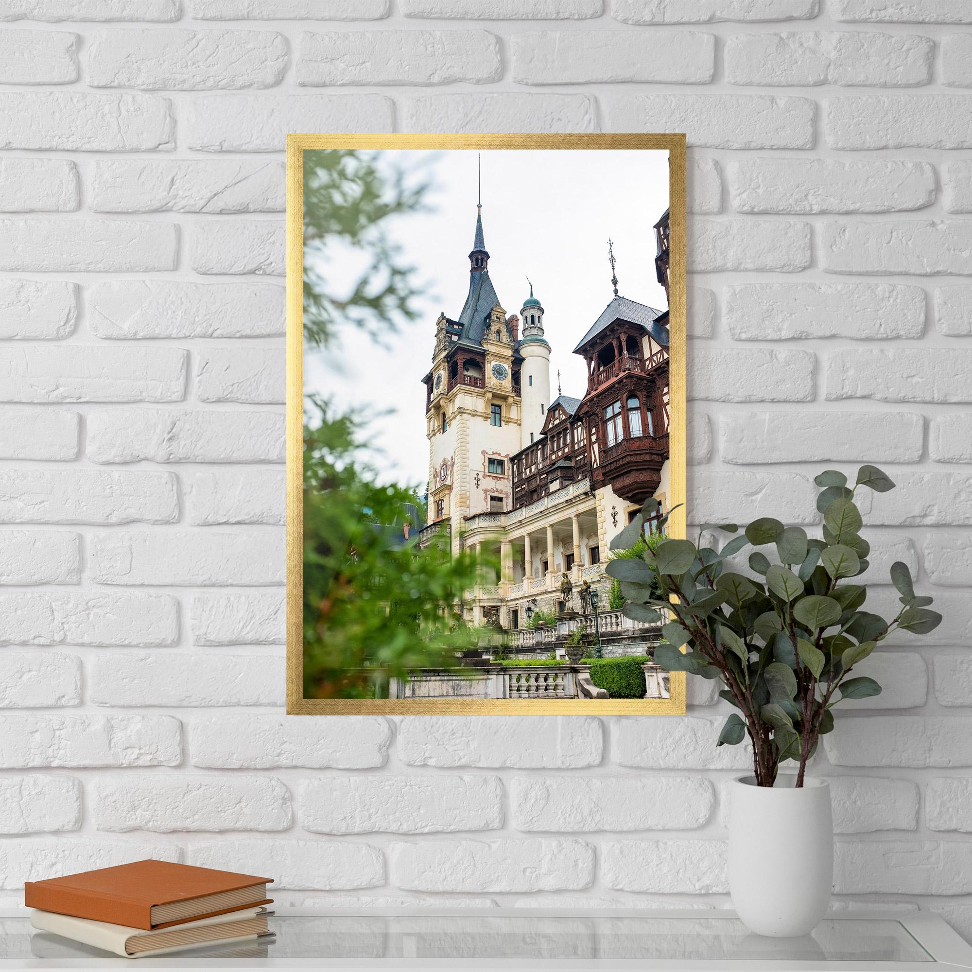 Рамкиран постер Peles Castle Romania mockup 5