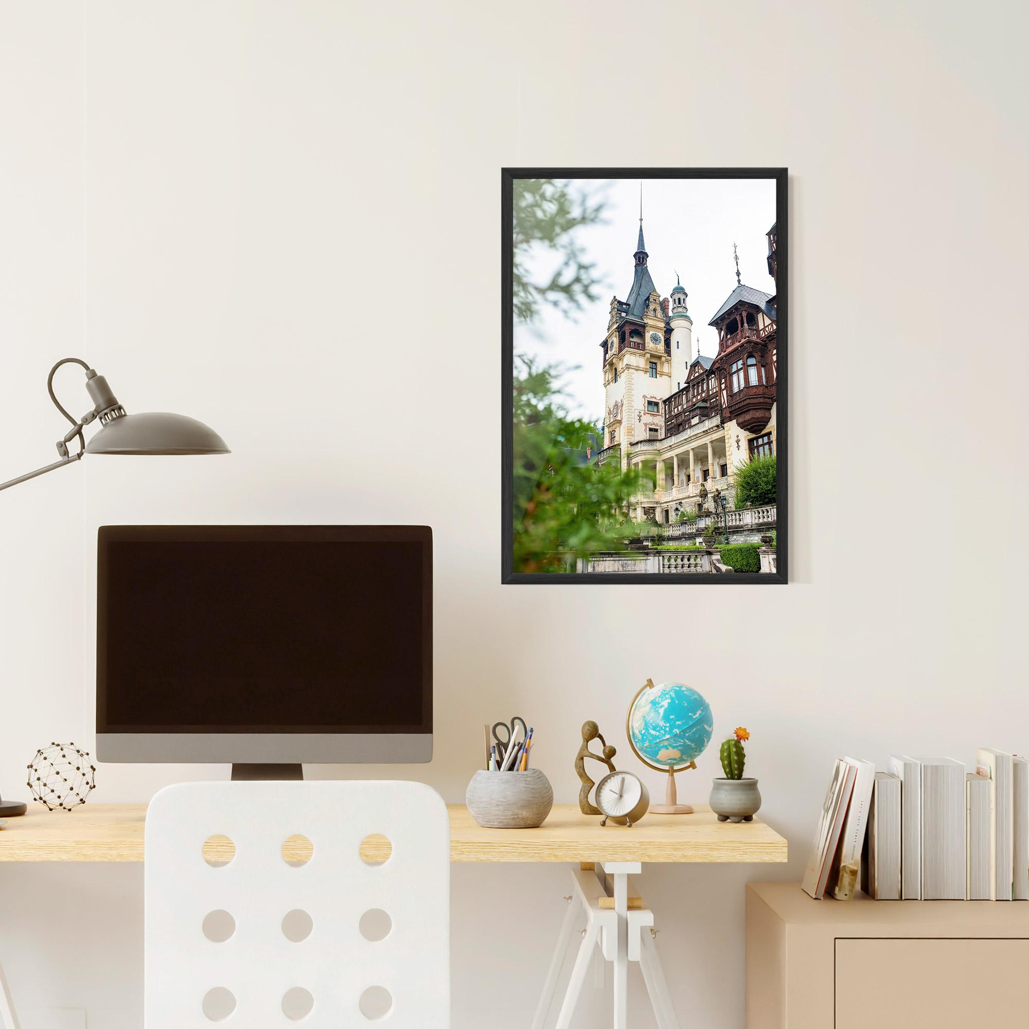 Рамкиран постер Peles Castle Romania mockup 6