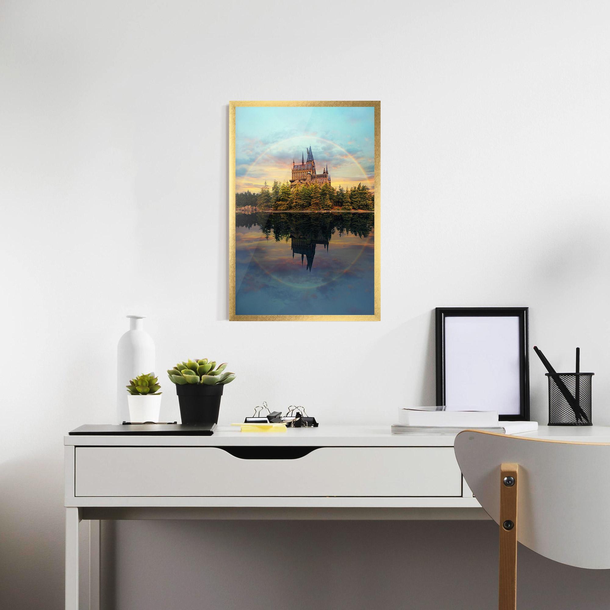 Рамкиран постер Hogwarts Castle mockup 7