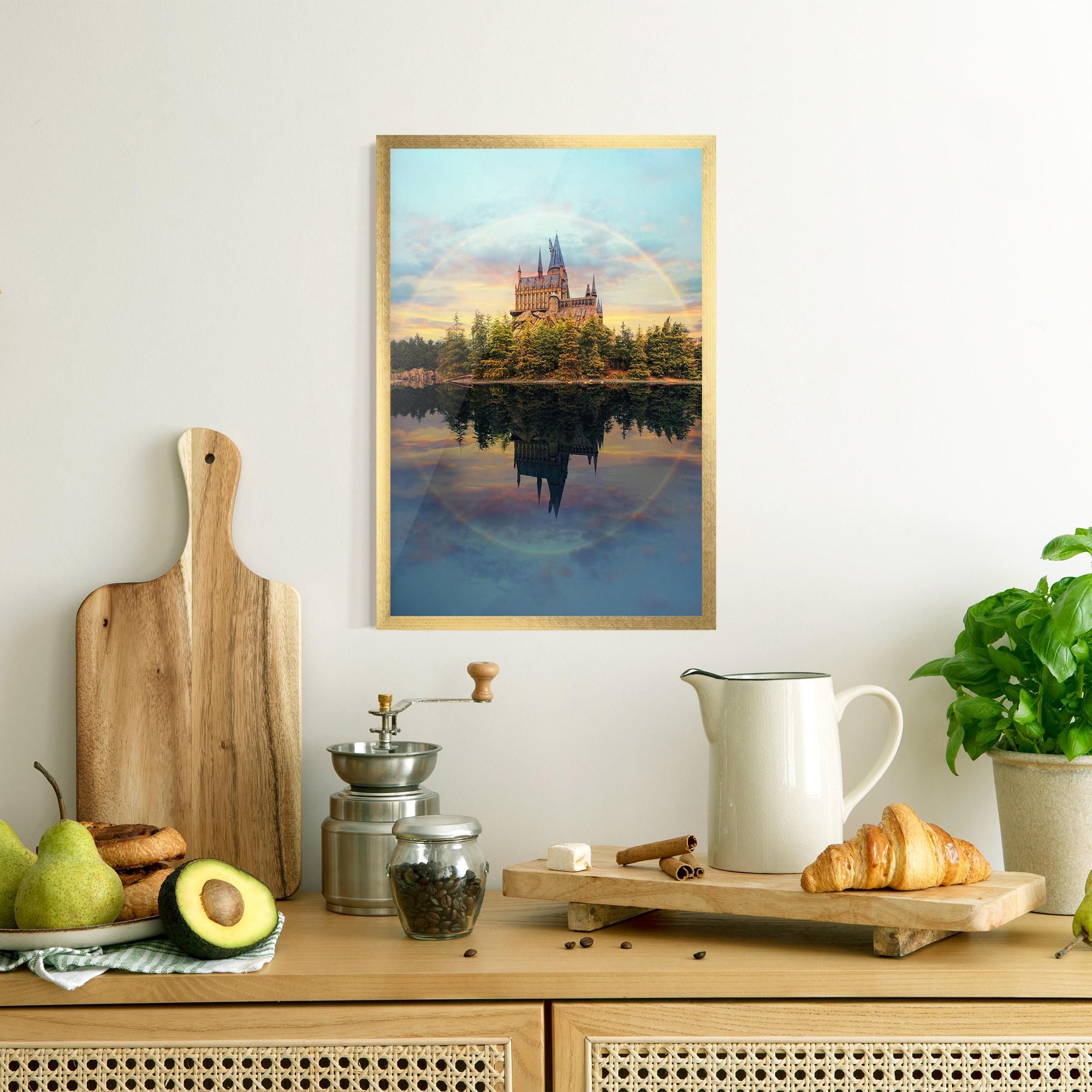 Рамкиран постер Hogwarts Castle mockup 8