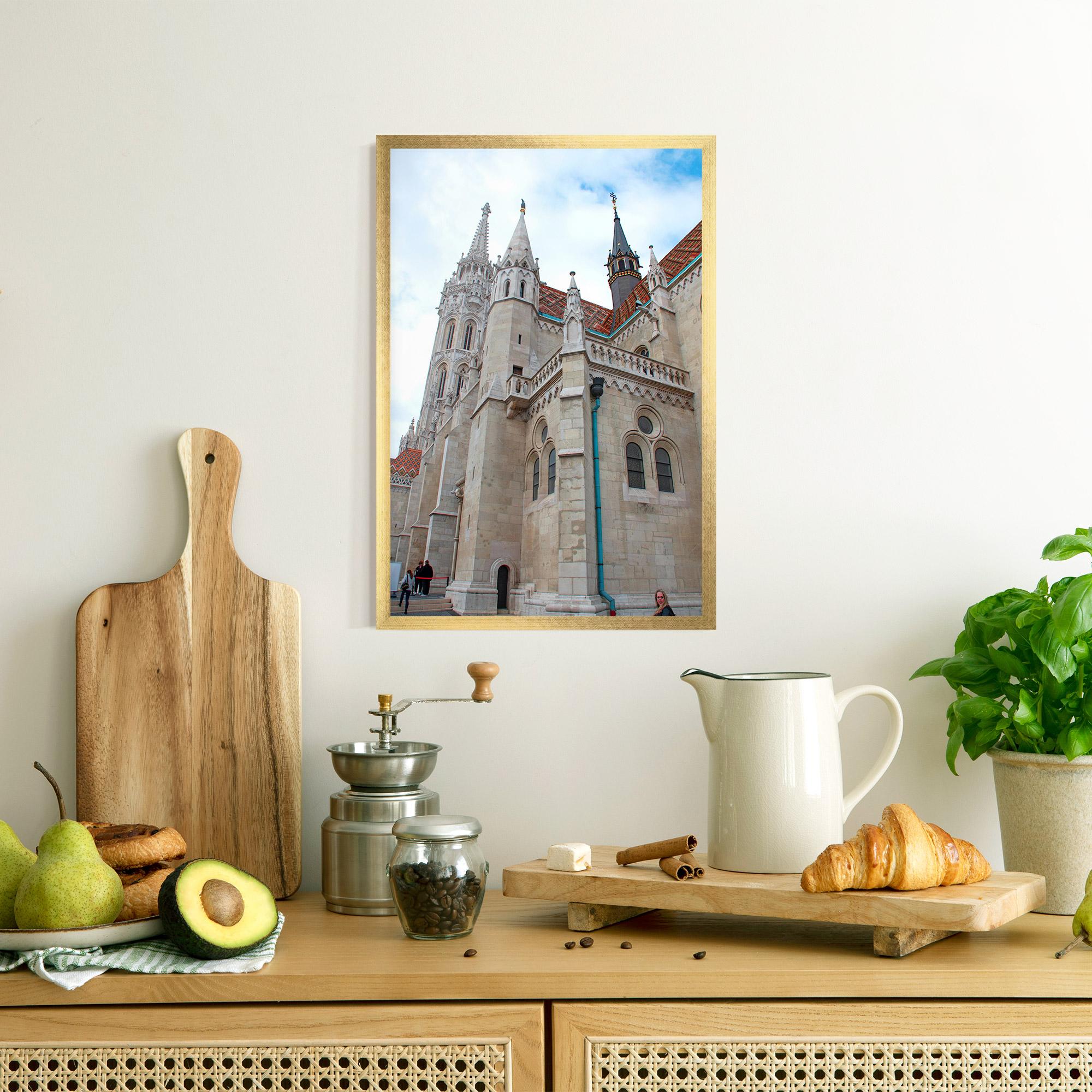 Рамкиран постер Old Building mockup 8