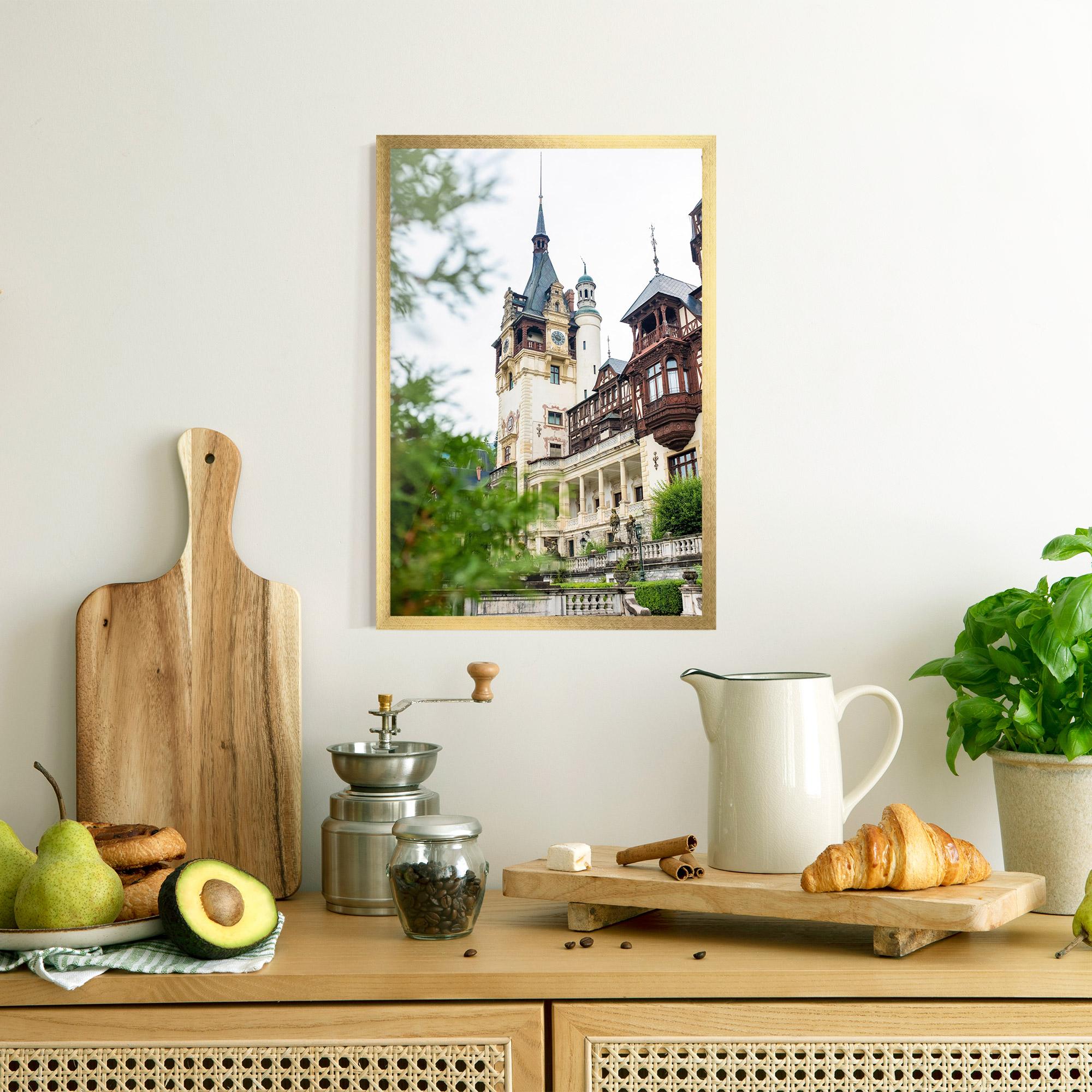 Рамкиран постер Peles Castle Romania mockup 8