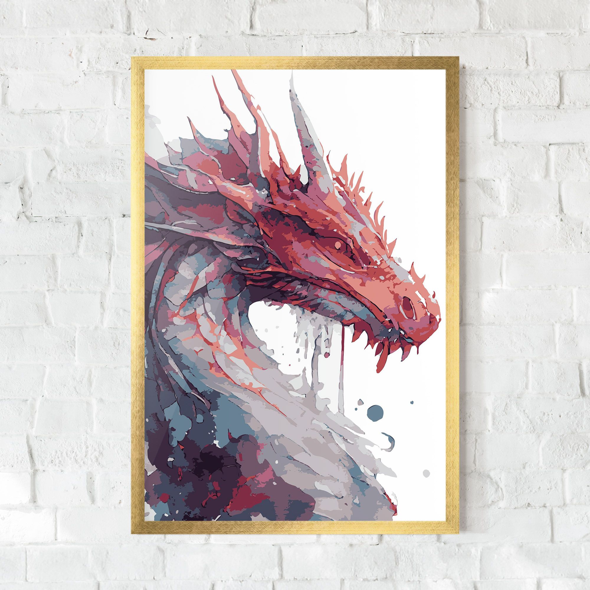 Red Blue Dragon mockup 0