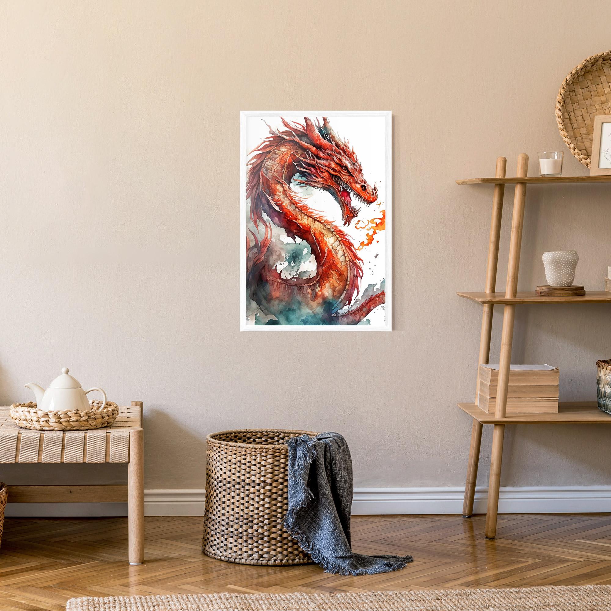 Рамкиран постер Fire Dragon mockup 9