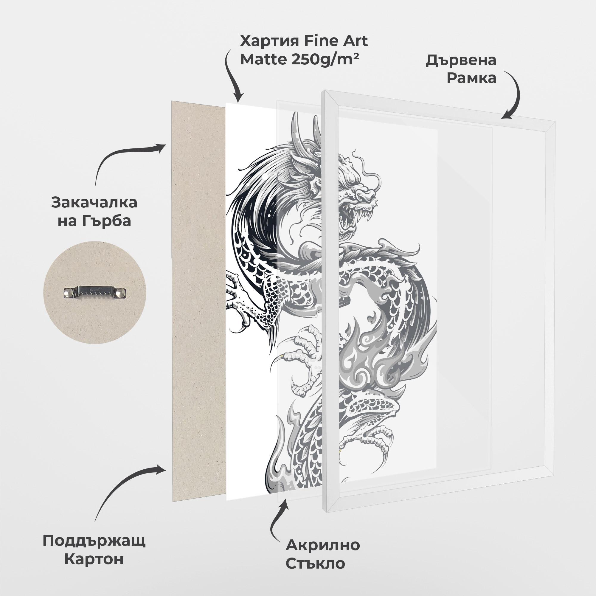 Рамкиран постер Dragon Line mockup 1