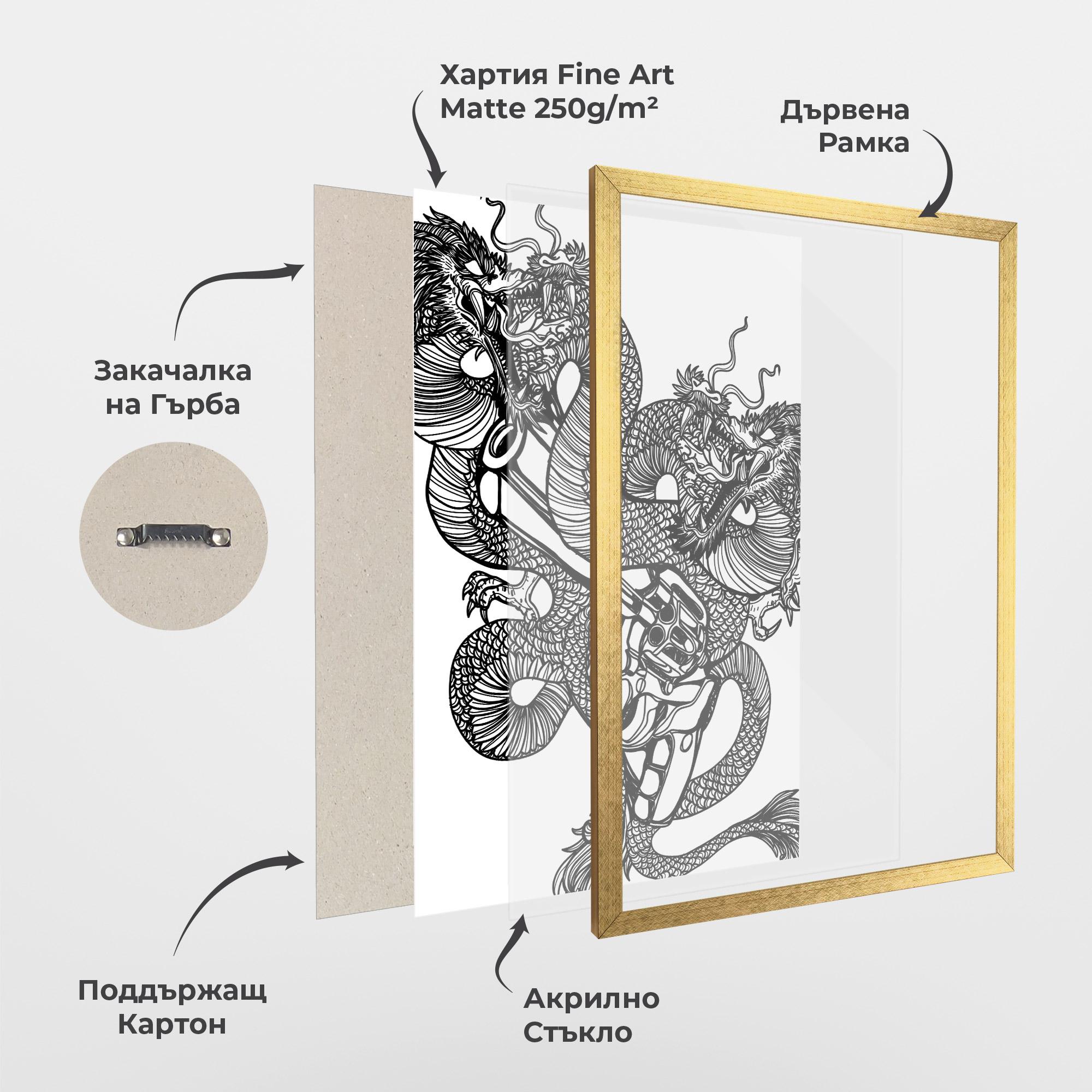 Рамкиран постер Dragon Gun mockup 1