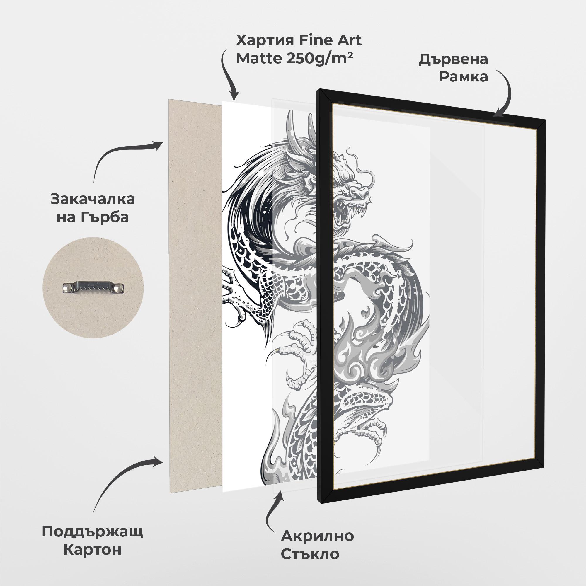 Рамкиран постер Dragon Line mockup 1