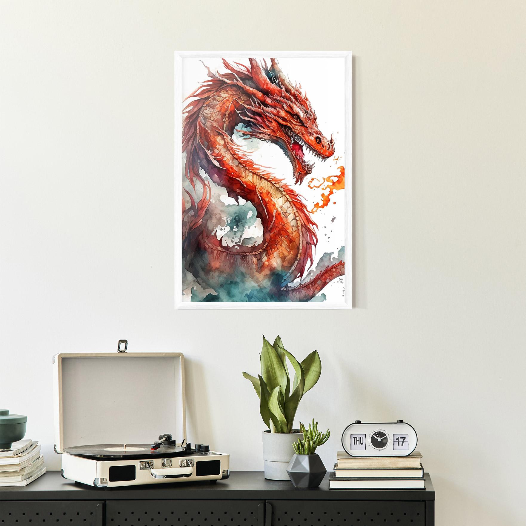 Рамкиран постер Fire Dragon mockup 2