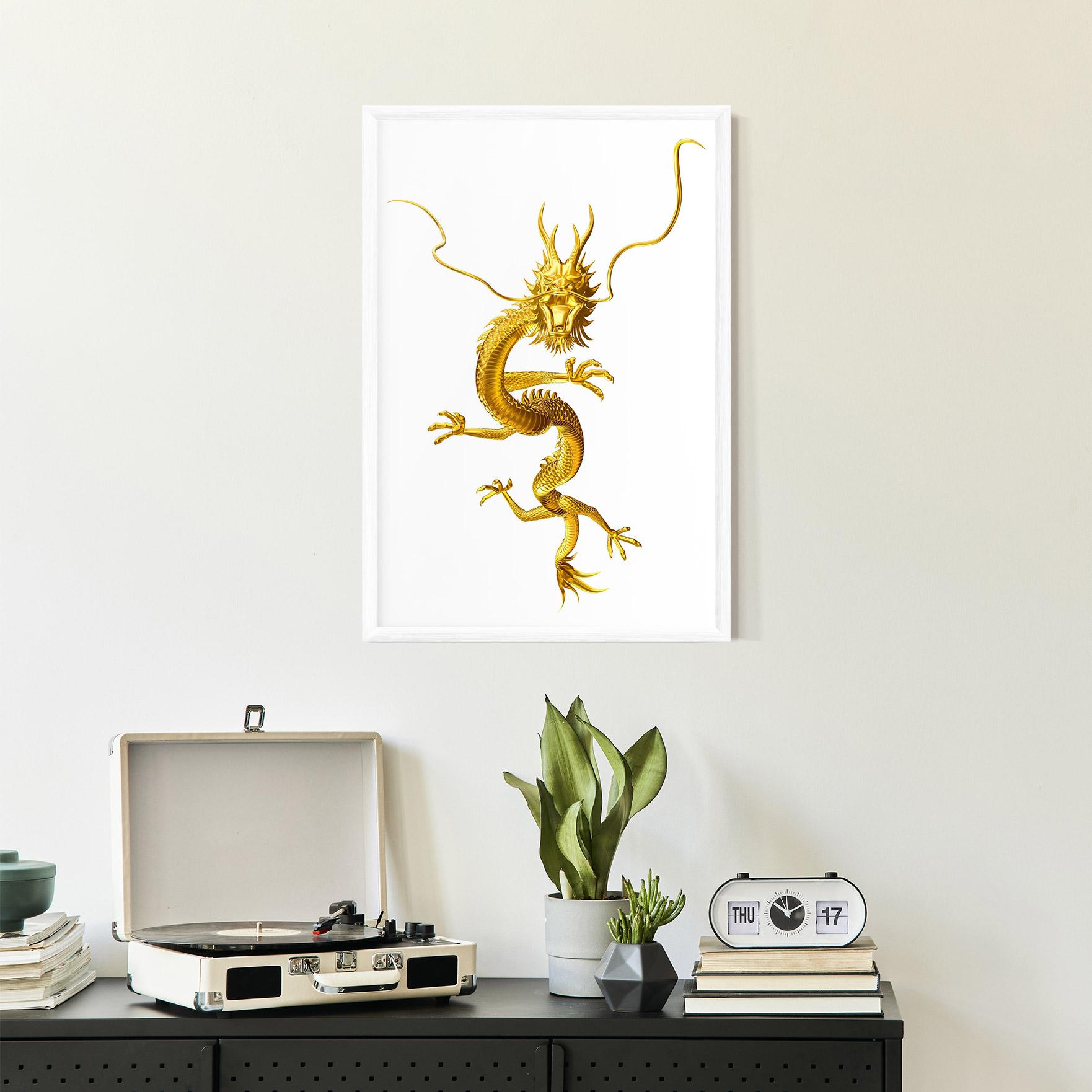 Рамкиран постер Golden Dragon mockup 2