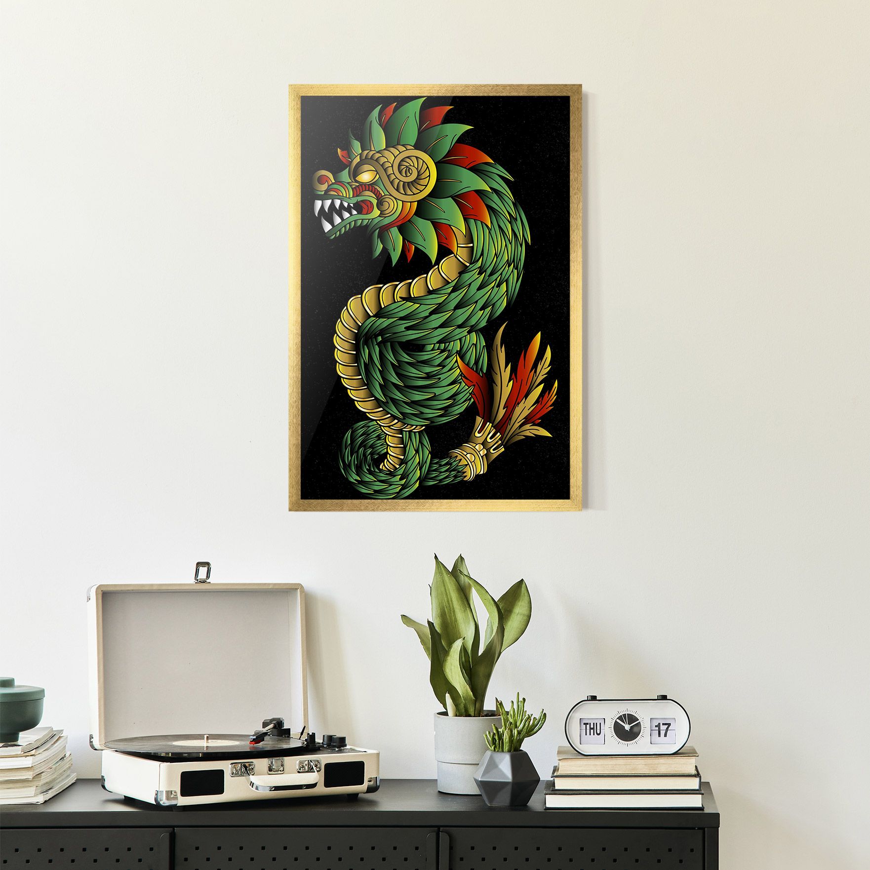 Green Yellow Dragon mockup 2
