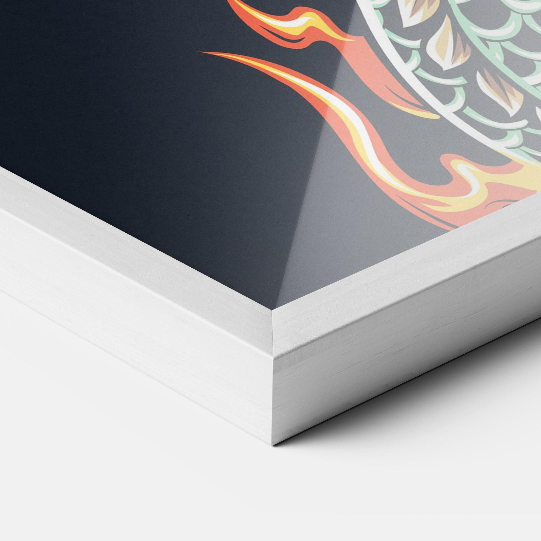 Рамкиран постер Dragon Green mockup 3
