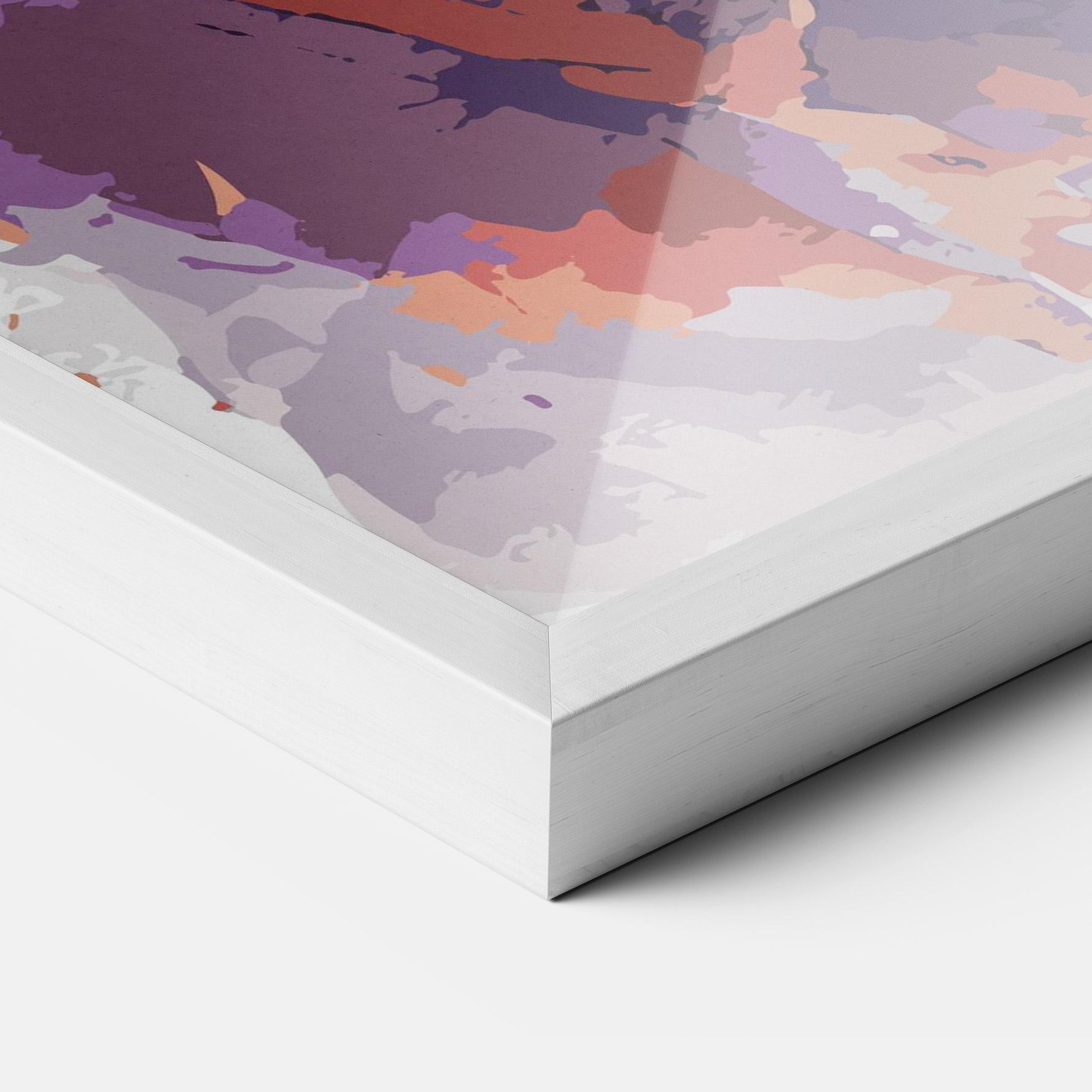 Рамкиран постер Orange Purple Dragon mockup 3