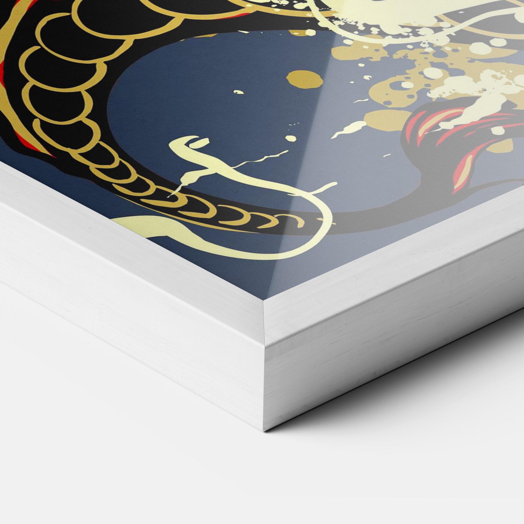 Рамкиран постер Red Cream Dragon mockup 3