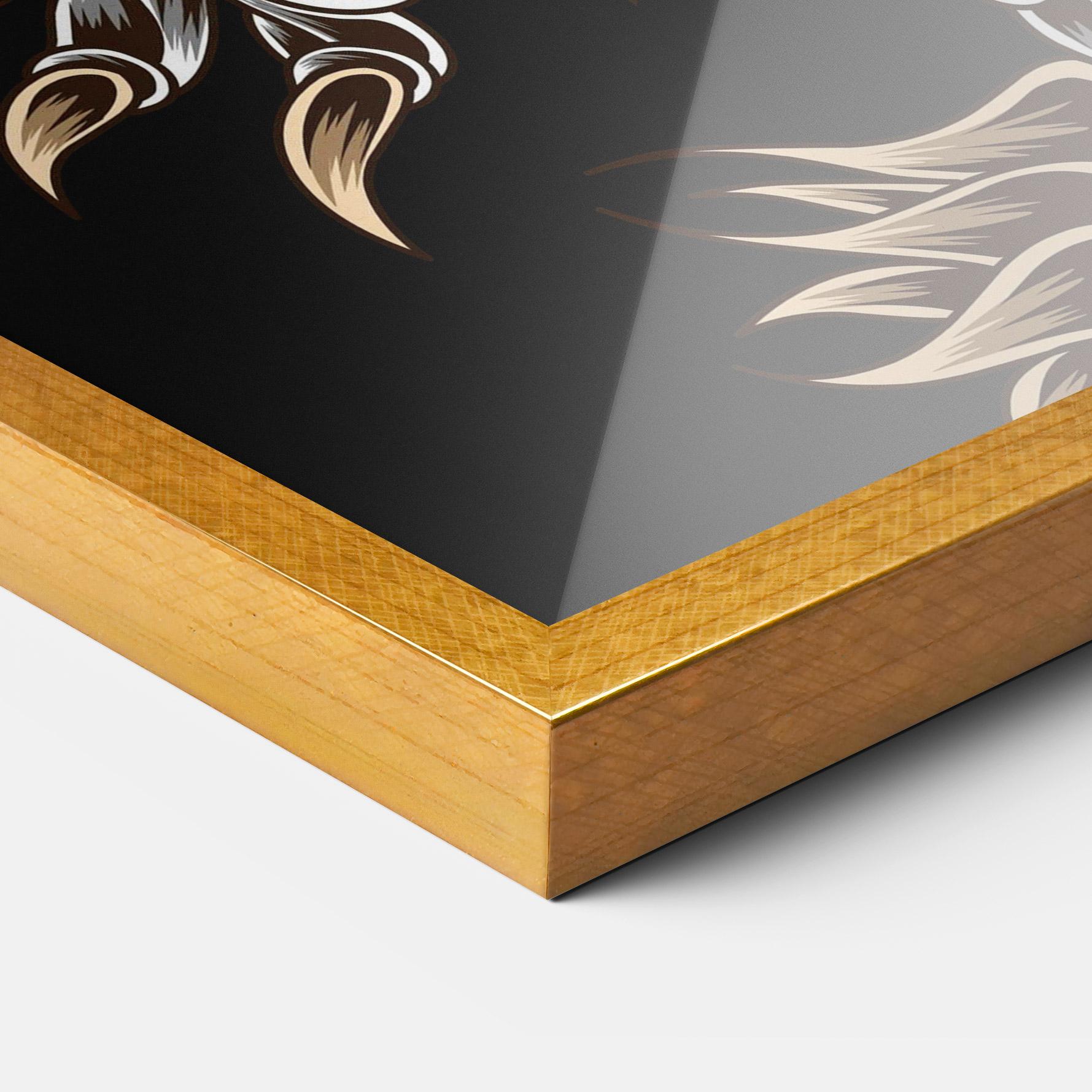 Рамкиран постер Cream Moon Dragon mockup 3