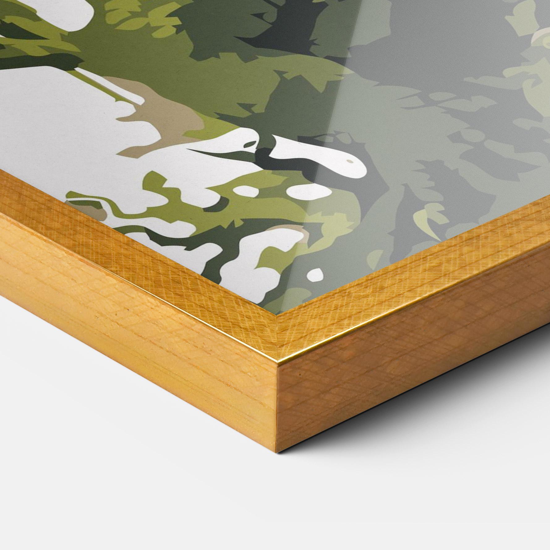 Рамкиран постер Green Nature Dragon mockup 3