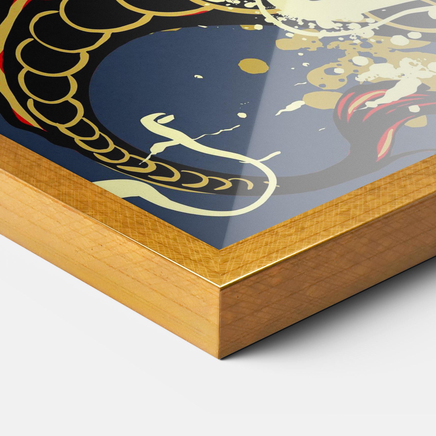 Рамкиран постер Red Cream Dragon mockup 3