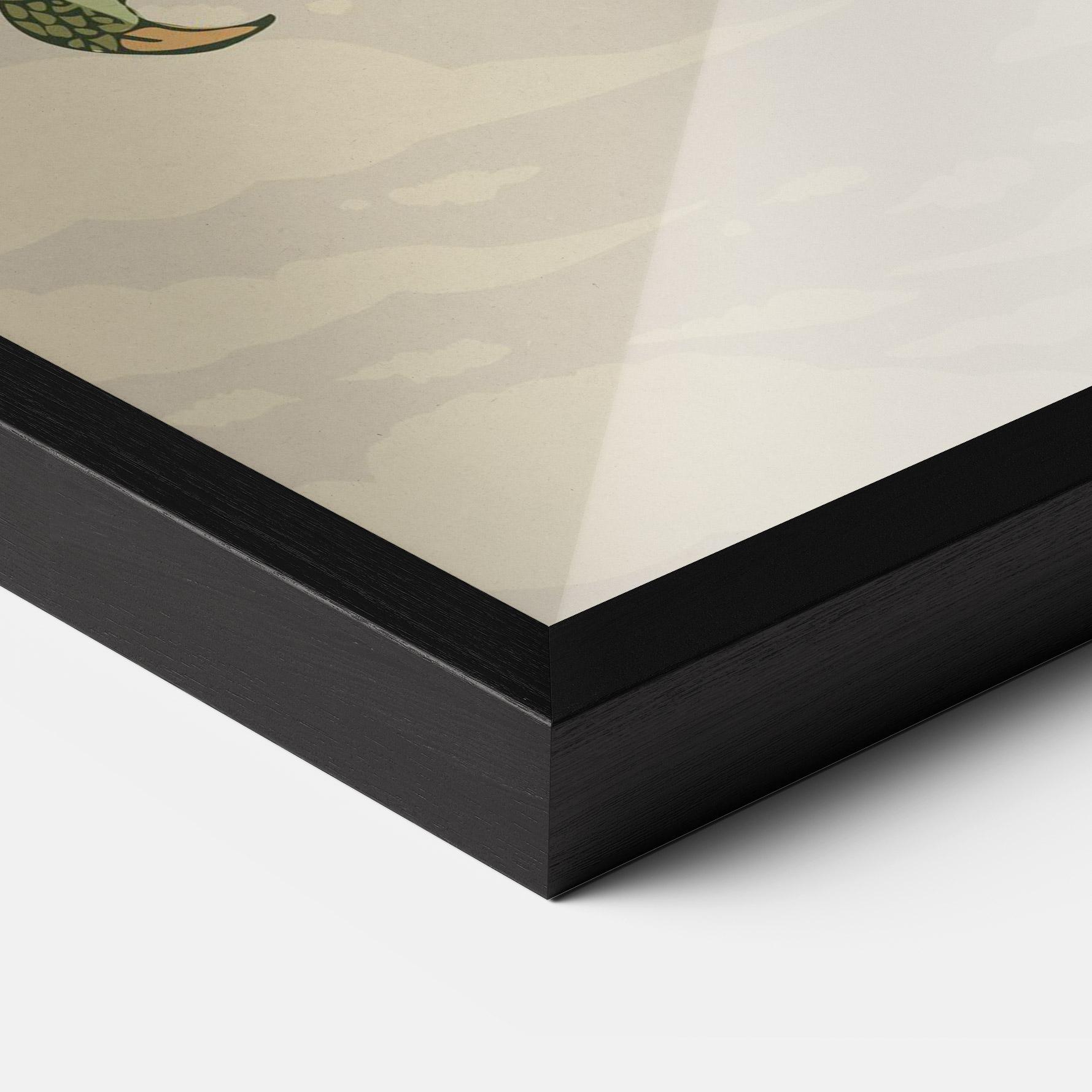 Рамкиран постер Chinese Dragon Green mockup 3