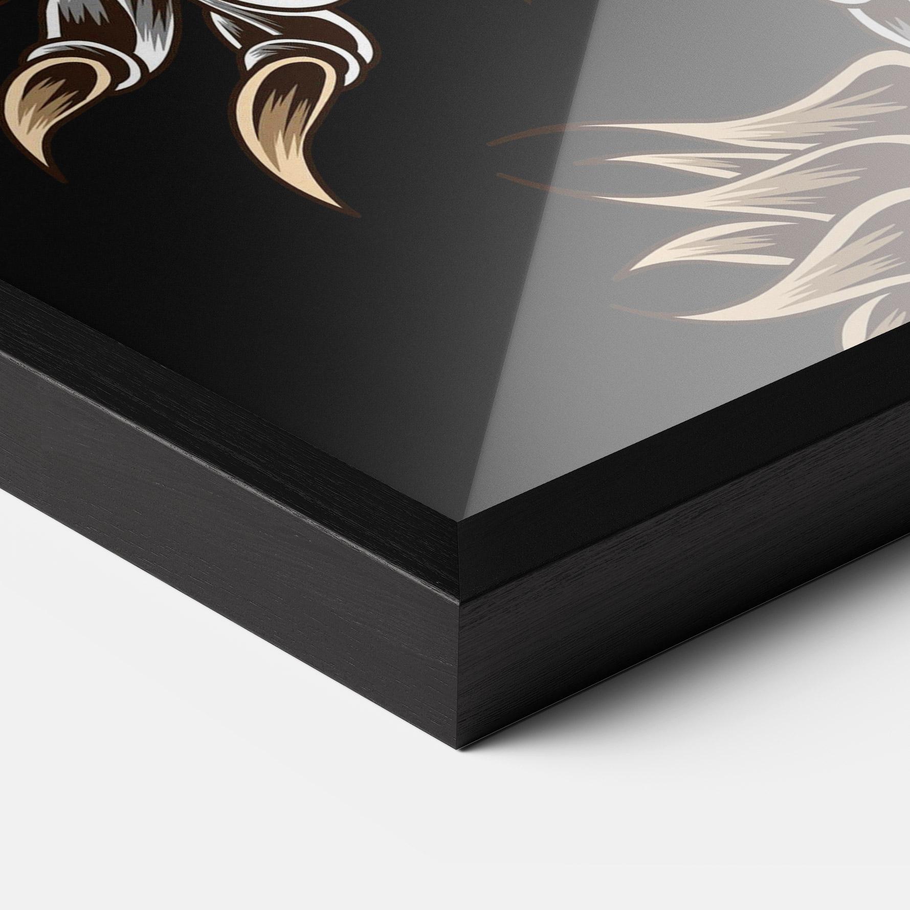 Рамкиран постер Cream Moon Dragon mockup 3