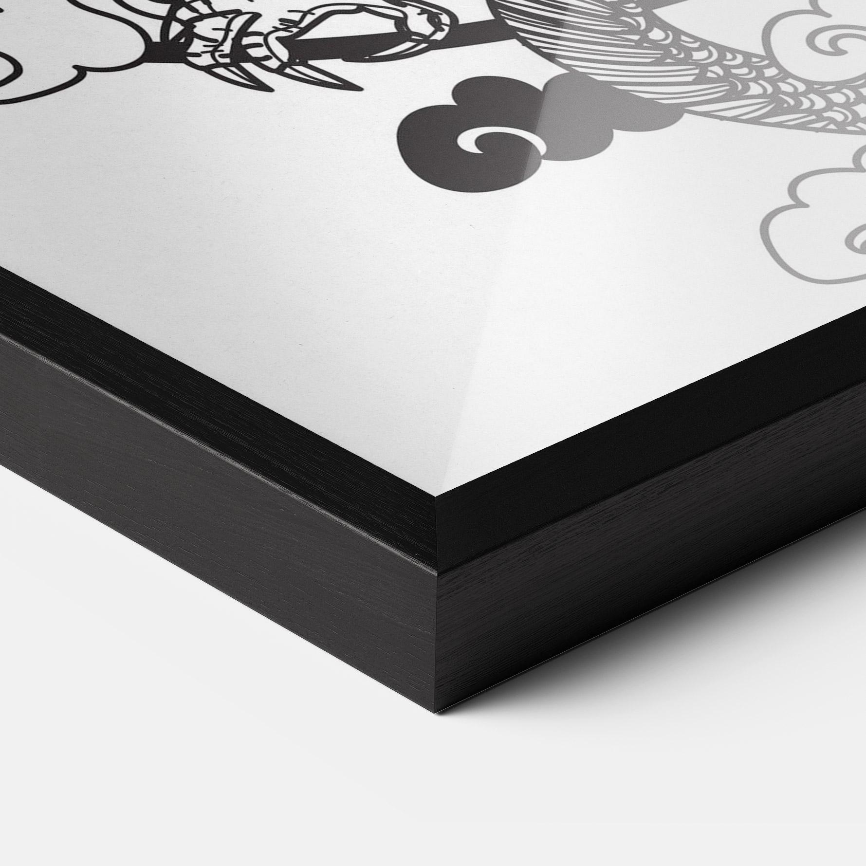 Рамкиран постер Dragon Circle 01 mockup 3