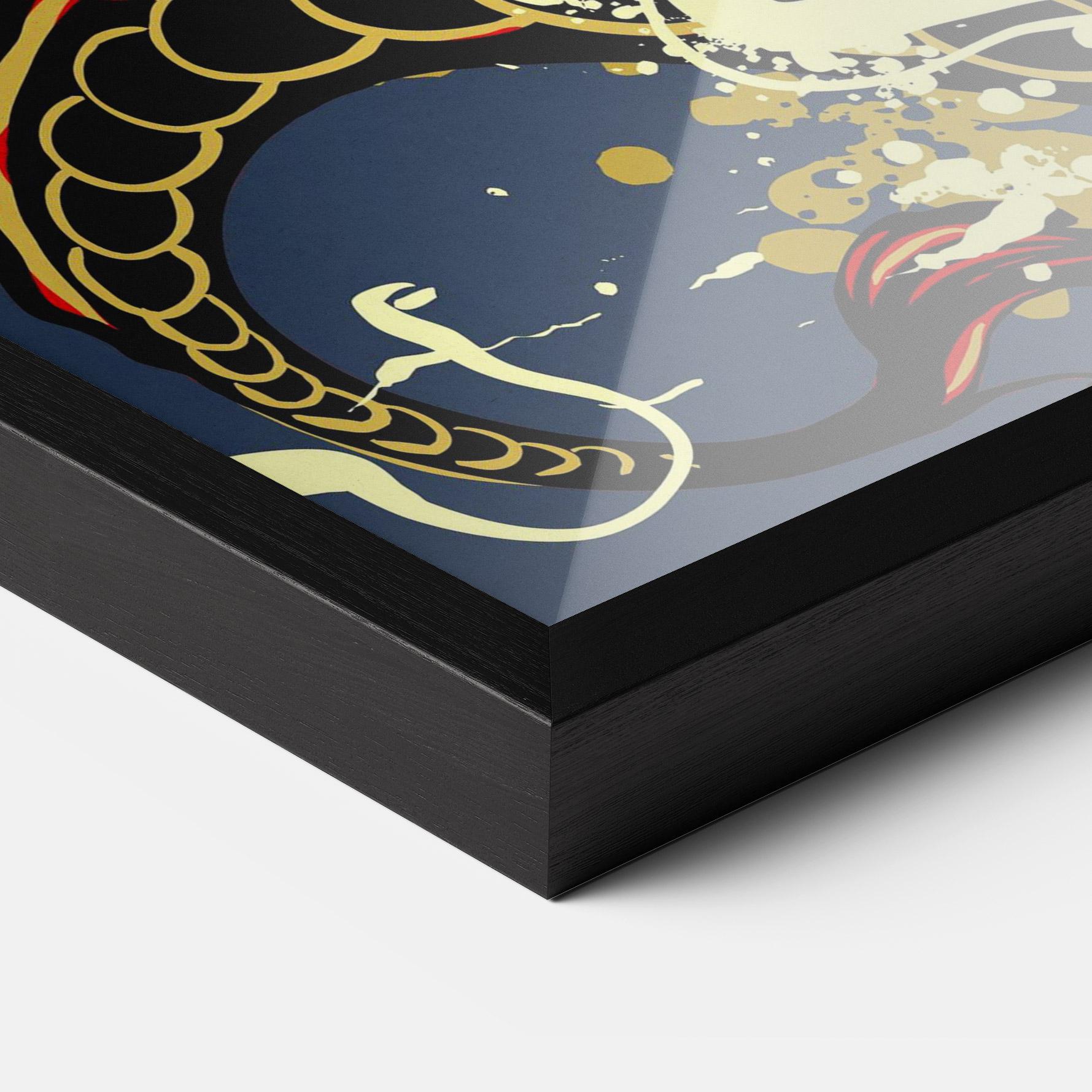 Рамкиран постер Red Cream Dragon mockup 3