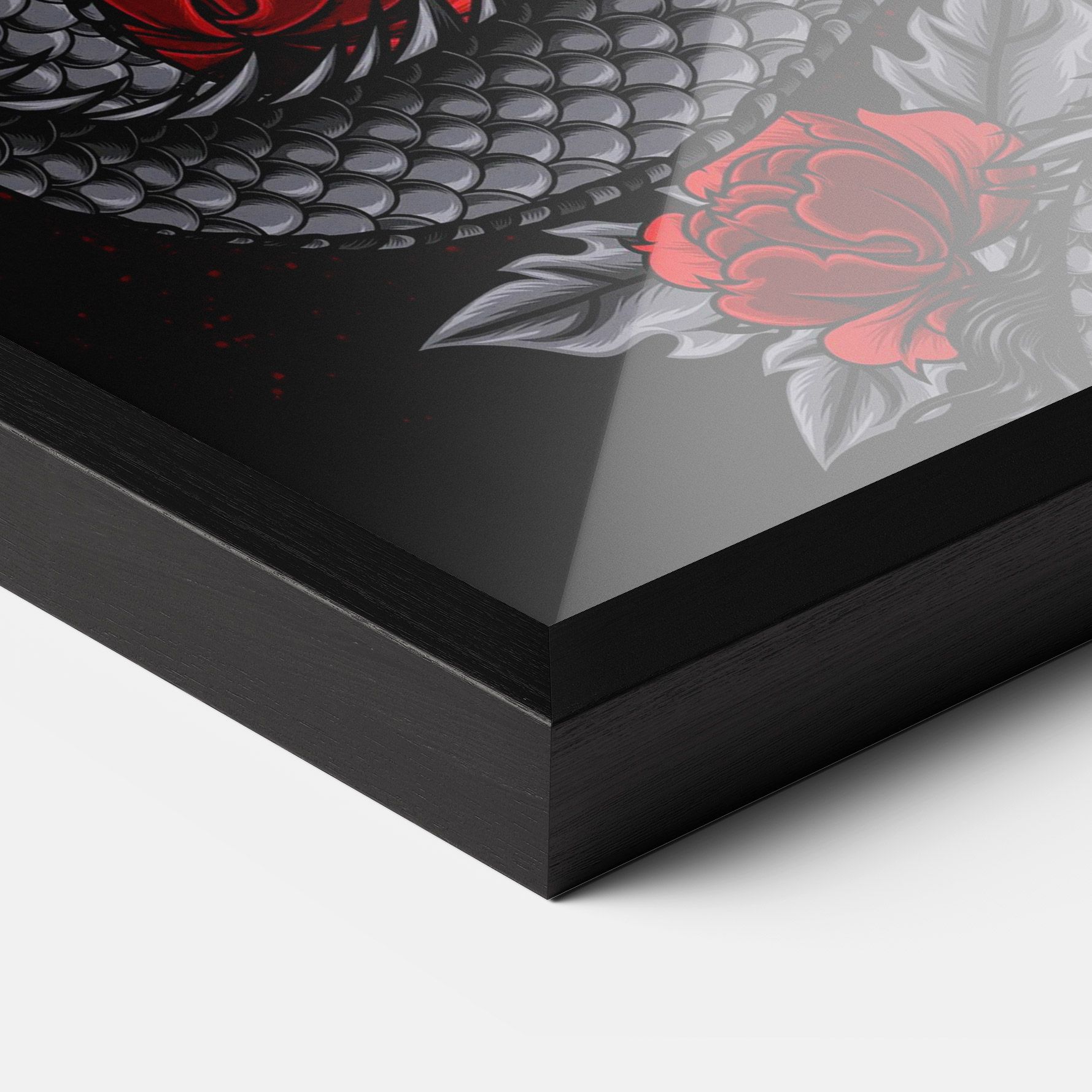 Red Flower Dragon mockup 3