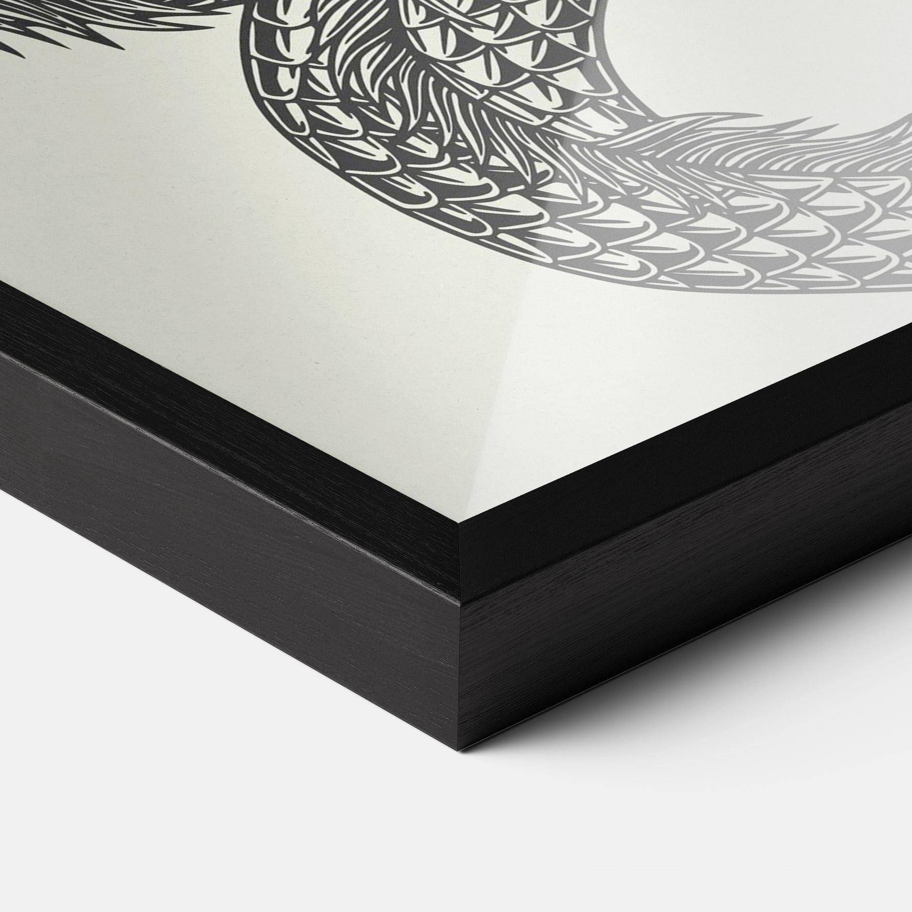 Рамкиран постер Red Moon Dragon mockup 3