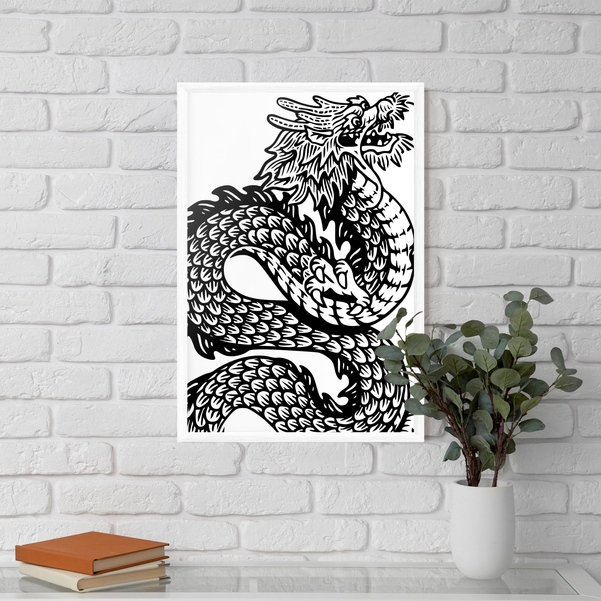 Dragon Black Line mockup 5